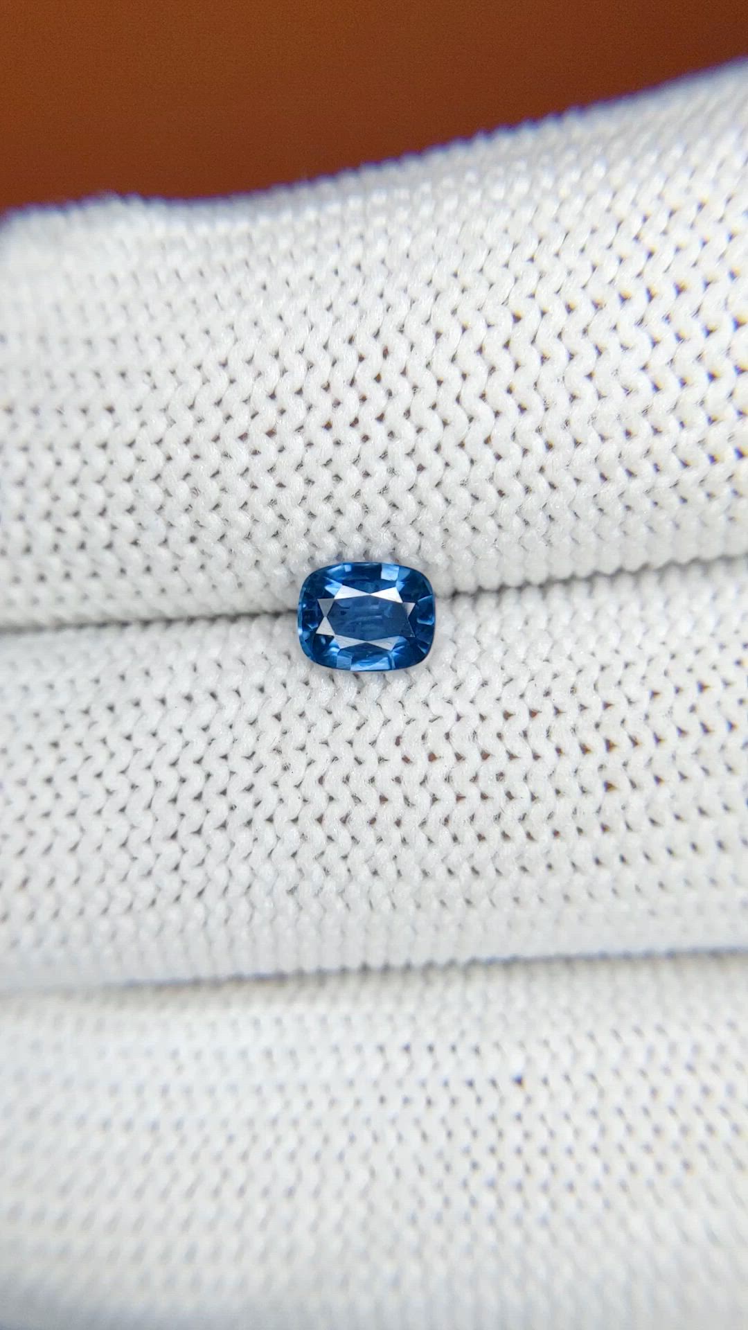 0.62 Ct. Blue Sapphire from Madagascar Size Video