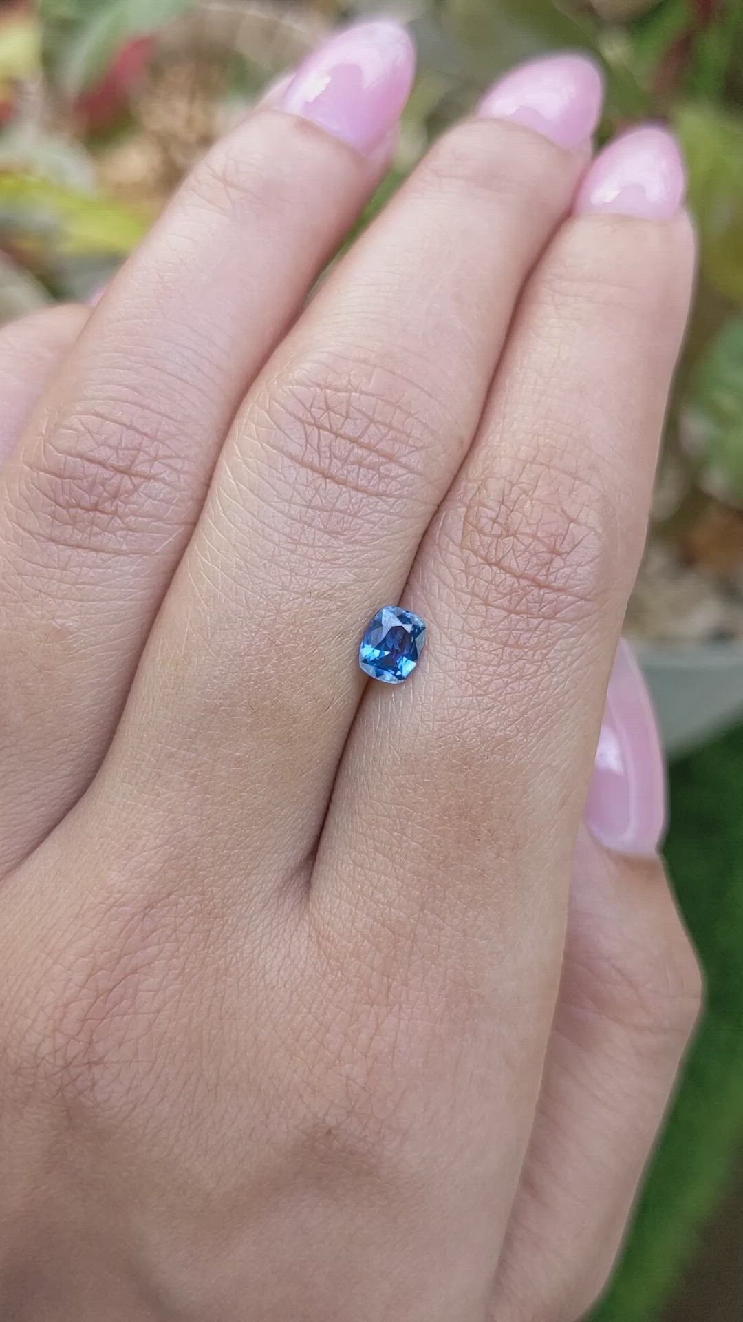 0.62 Ct. Blue Sapphire from Madagascar Size Video