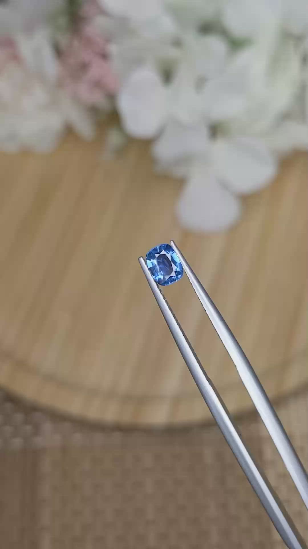 0.62 Ct. Blue Sapphire from Madagascar Size Video