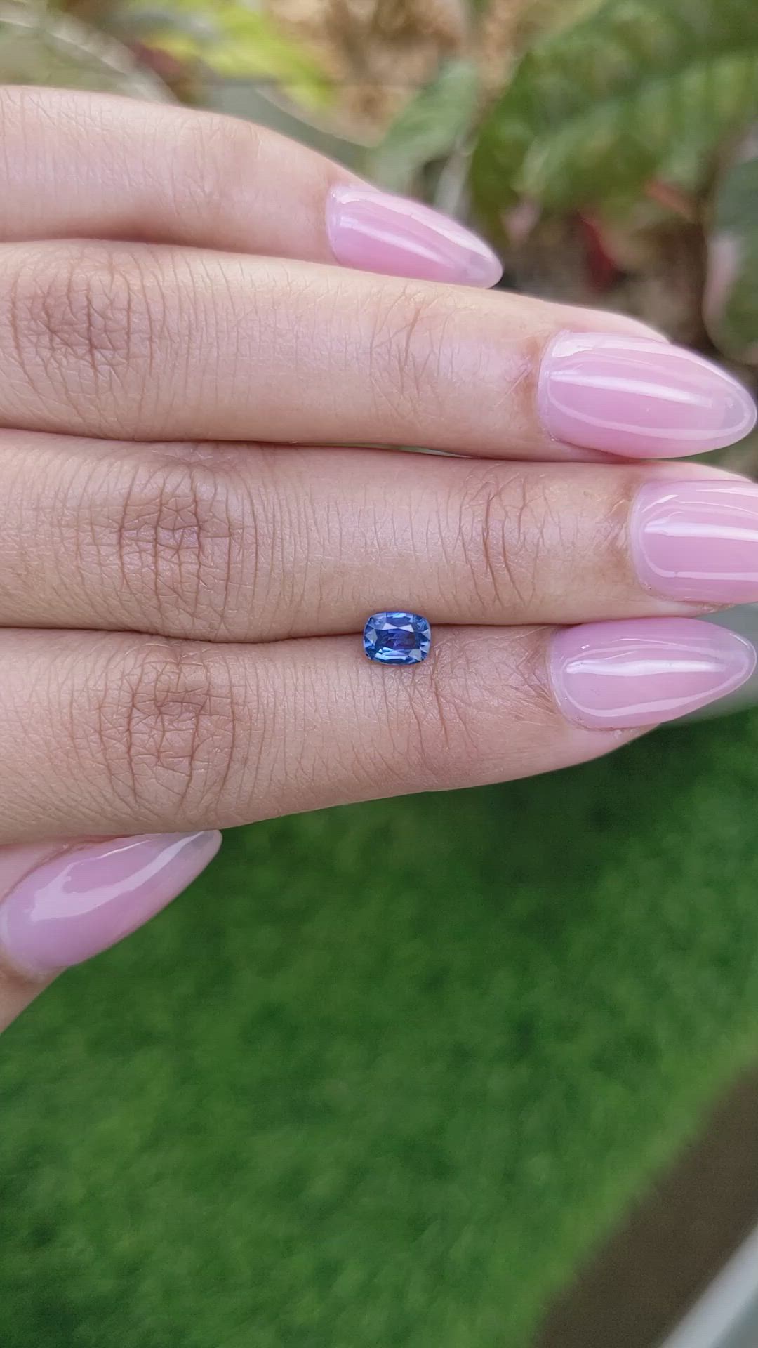 0.62 Ct. Blue Sapphire from Madagascar Size Video