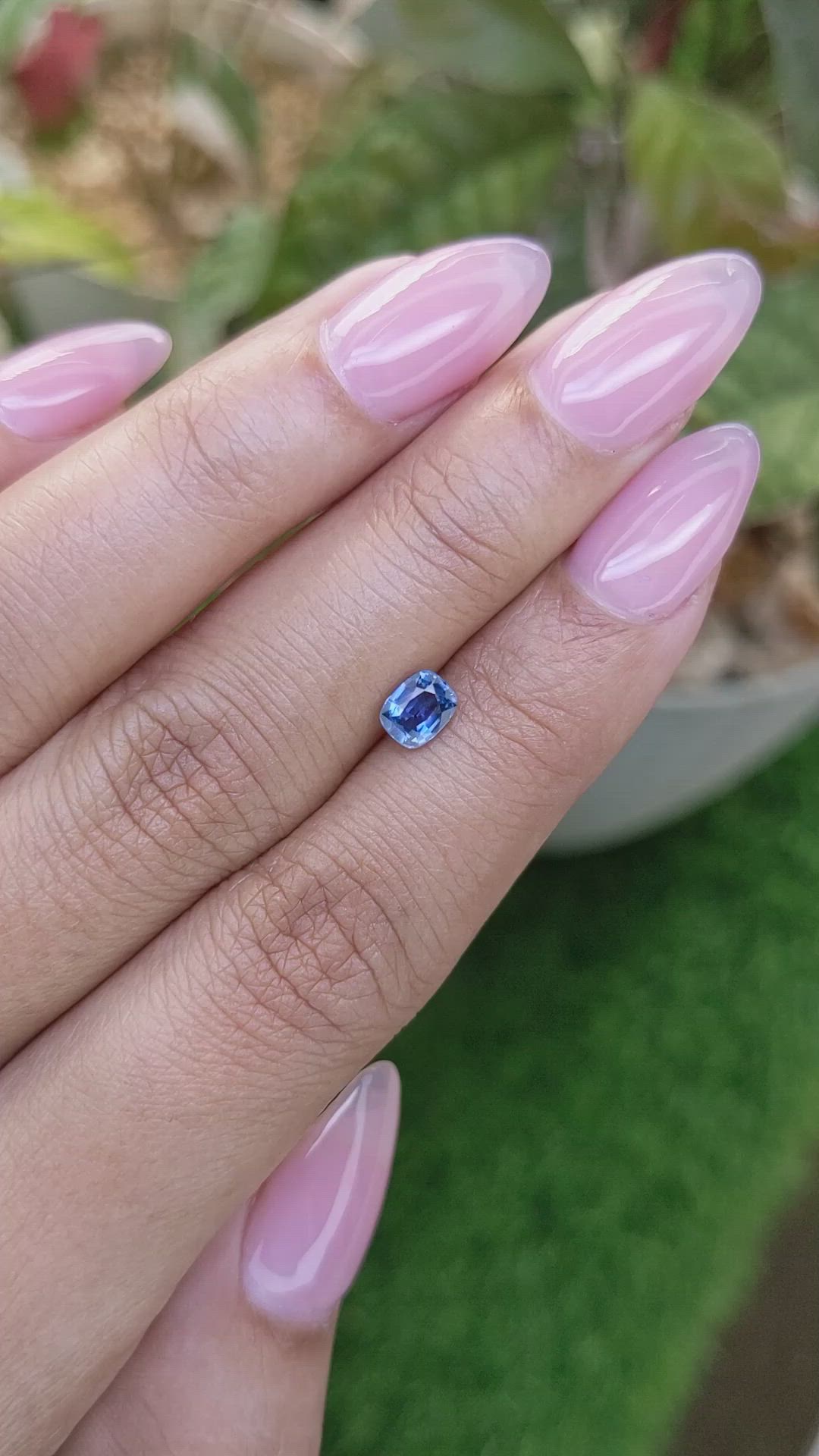 0.62 Ct. Blue Sapphire from Madagascar Size Video