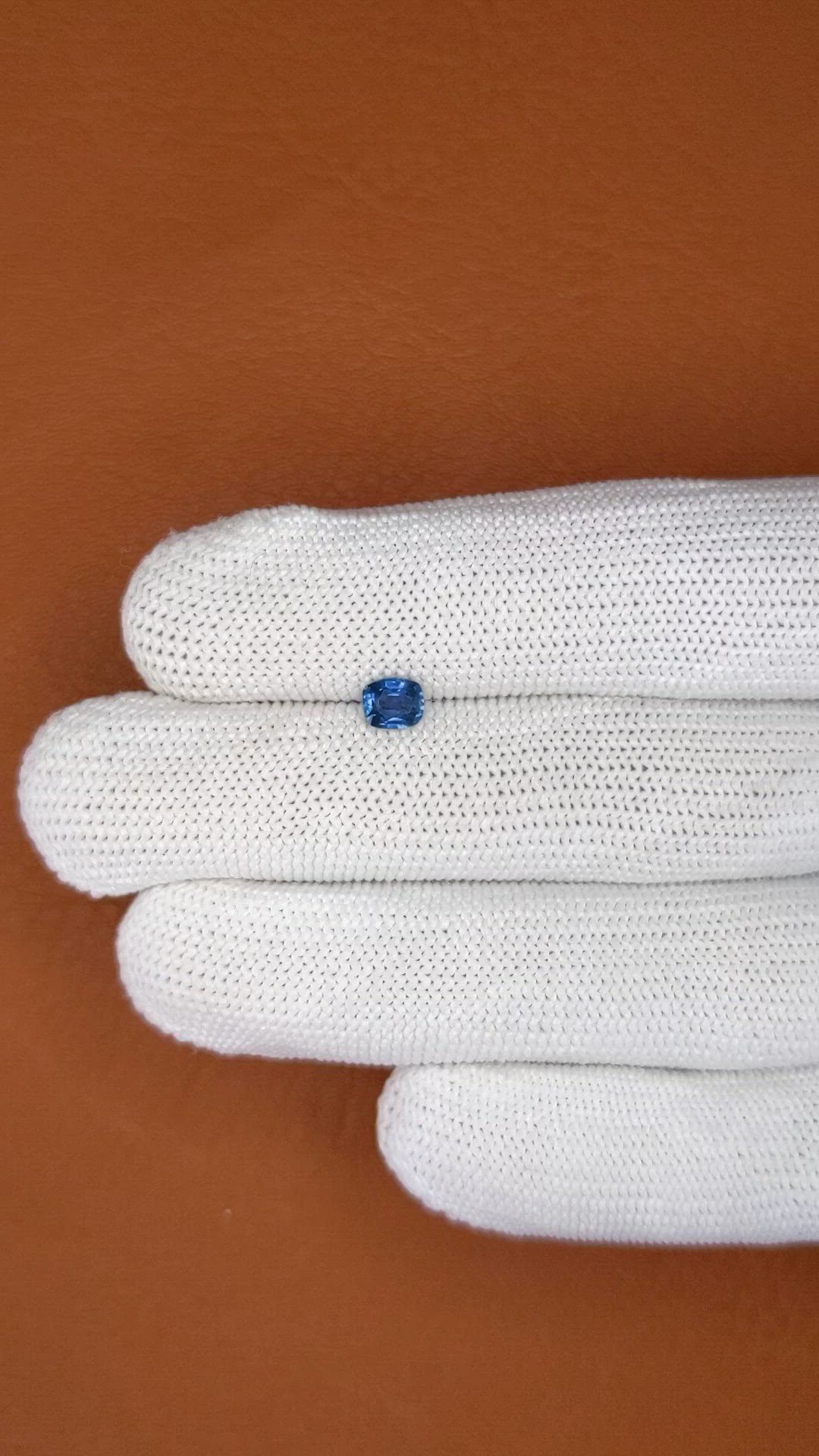 0.60 Ct. Blue Sapphire from Madagascar Size Video