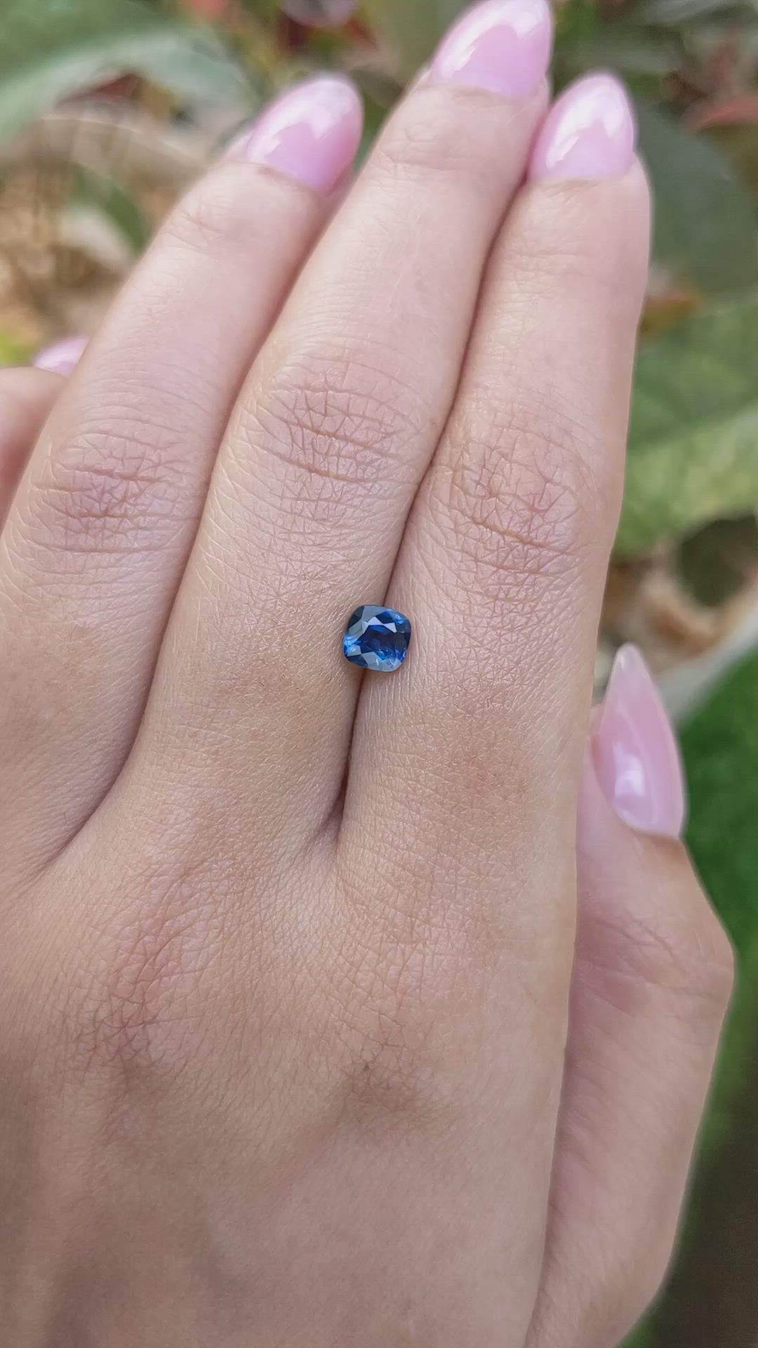 0.89 Ct. Blue Sapphire from Madagascar Size Video