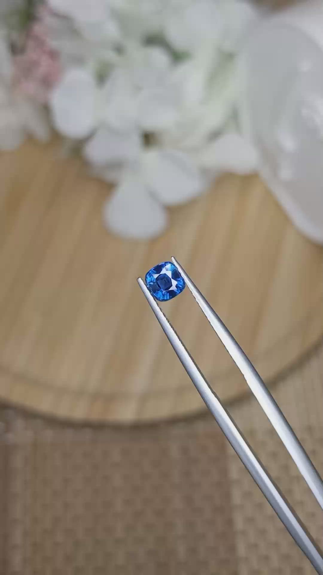 0.89 Ct. Blue Sapphire from Madagascar Size Video