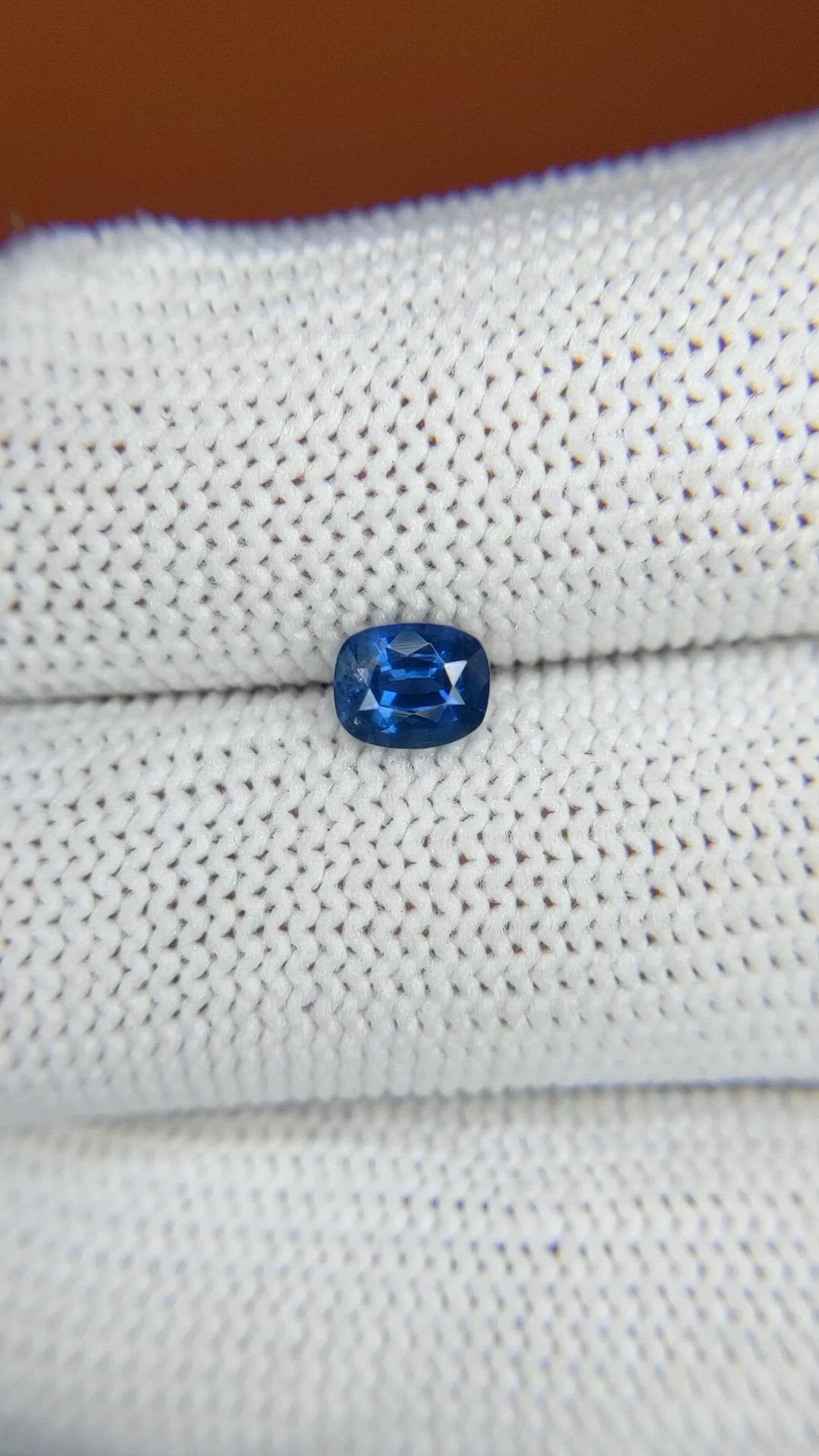 0.78 Ct. Blue Sapphire from Madagascar Size Video