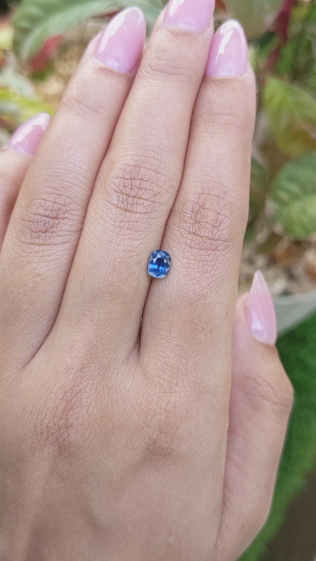 0.78 Ct. Blue Sapphire from Madagascar Size Video