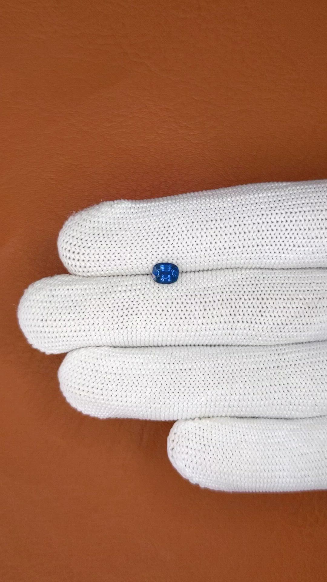 0.78 Ct. Blue Sapphire from Madagascar Size Video