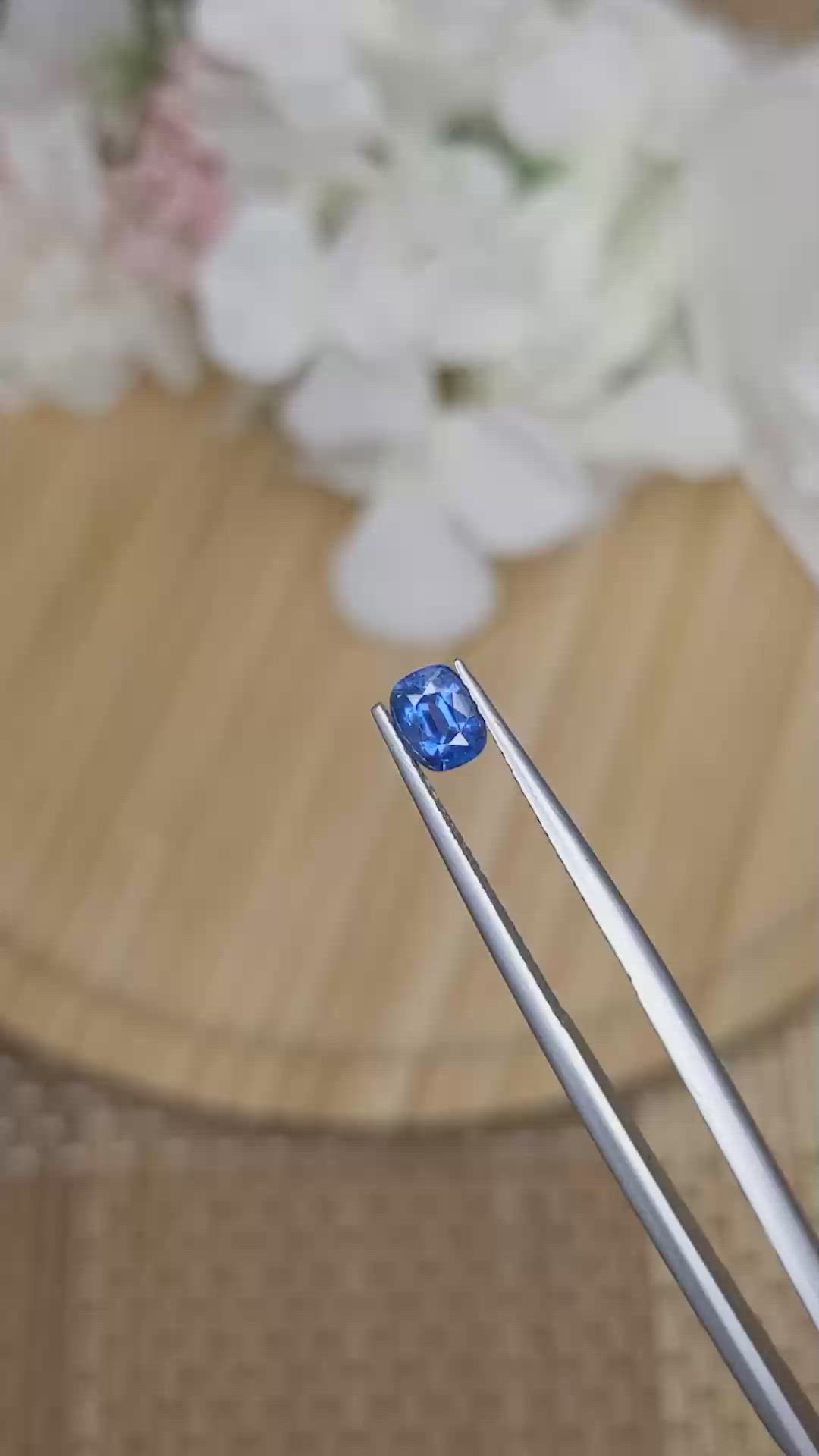 0.78 Ct. Blue Sapphire from Madagascar Size Video