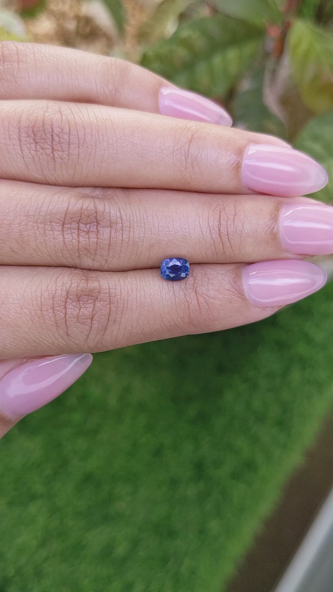 0.78 Ct. Blue Sapphire from Madagascar Size Video