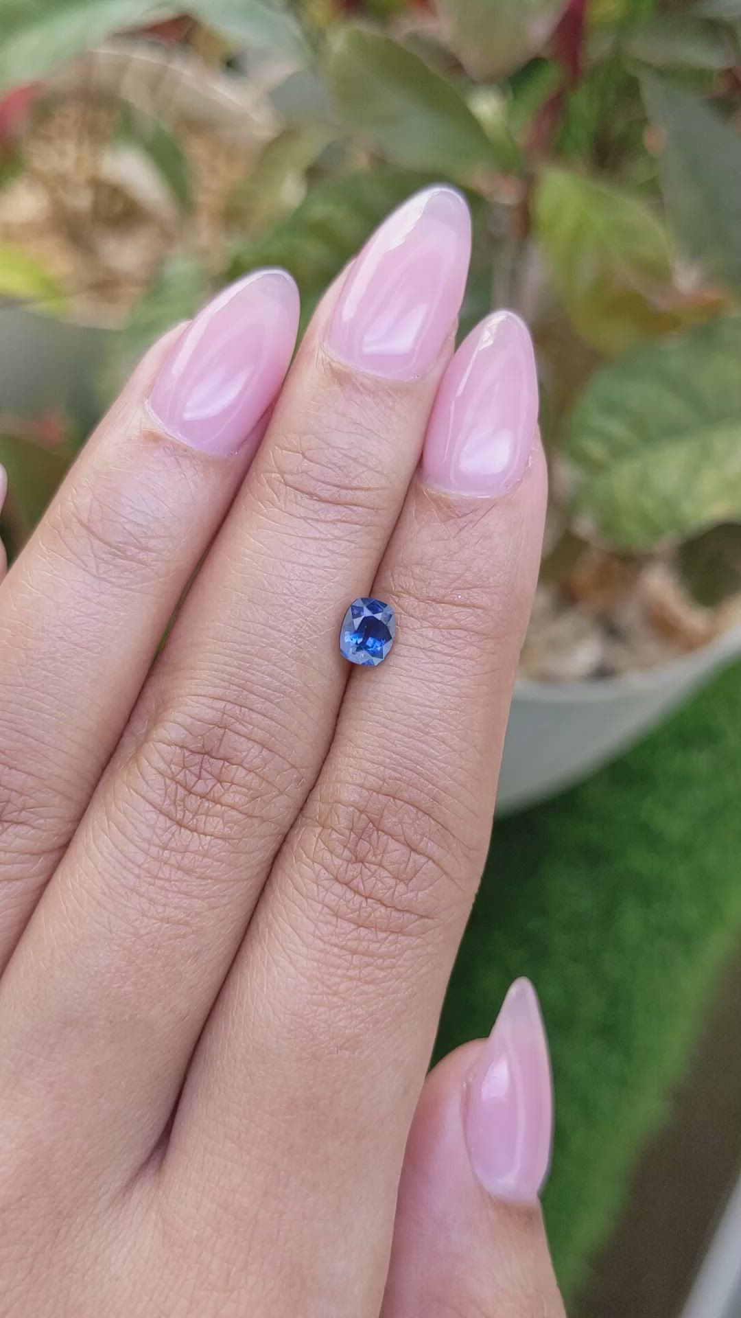 0.78 Ct. Blue Sapphire from Madagascar Size Video