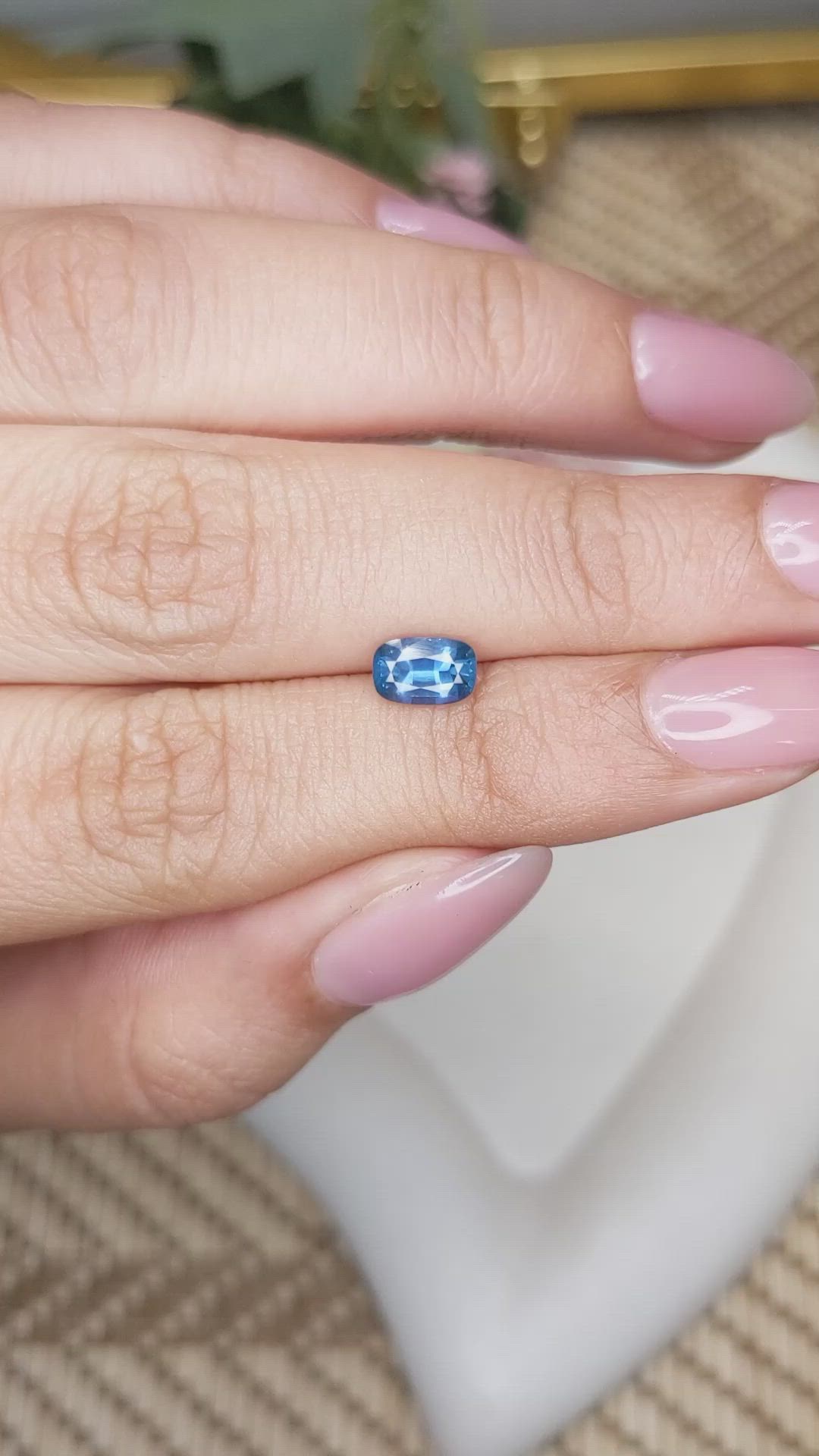0.93 Ct. Blue Sapphire from Madagascar Size Video