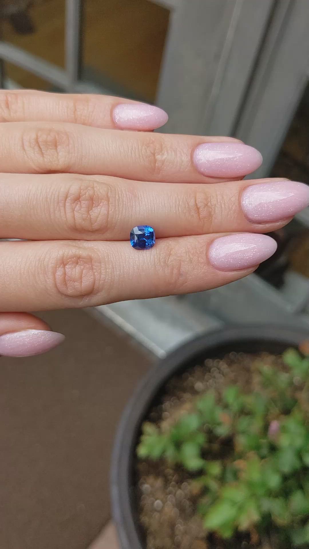 2.11 Ct. Blue Sapphire from Ceylon (Sri Lanka) Size Video