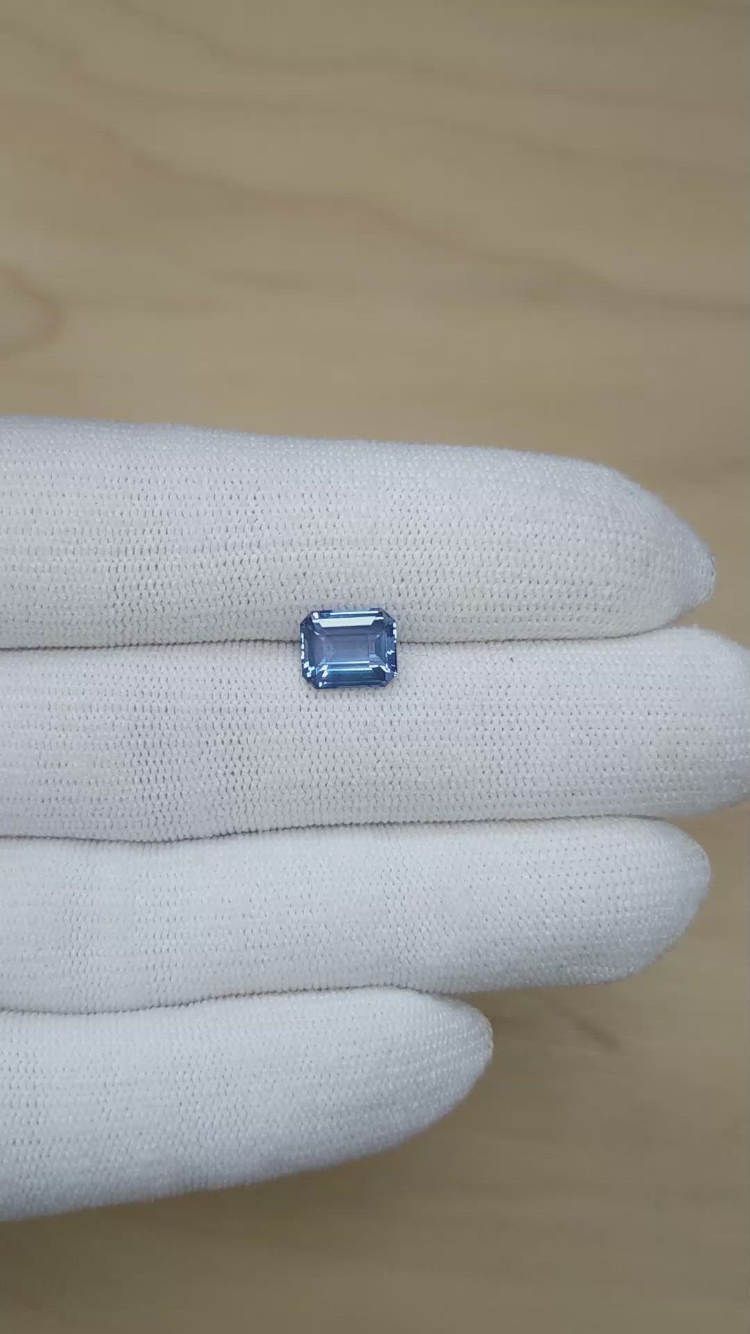 2.45 Ct. Blue Sapphire from Ceylon (Sri Lanka) Size Video