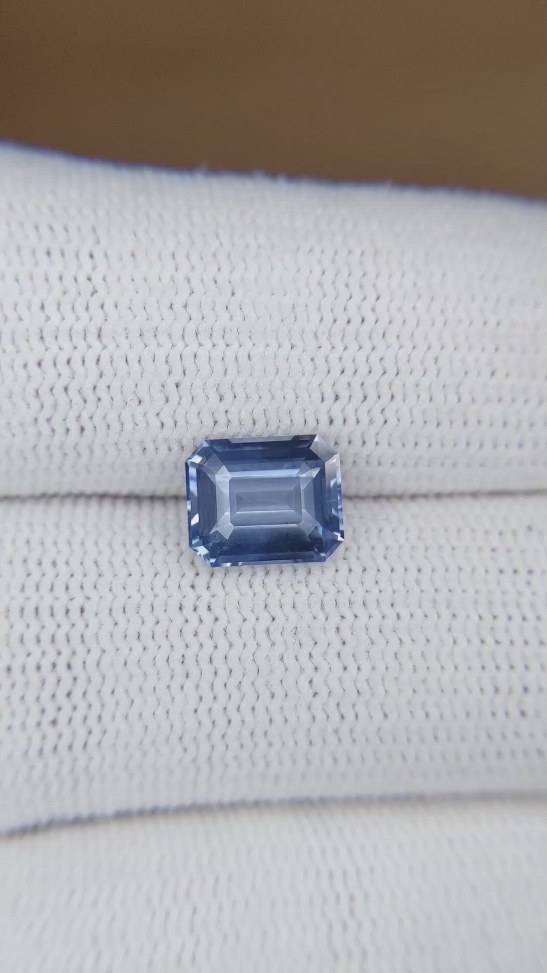 2.45 Ct. Blue Sapphire from Ceylon (Sri Lanka) Size Video