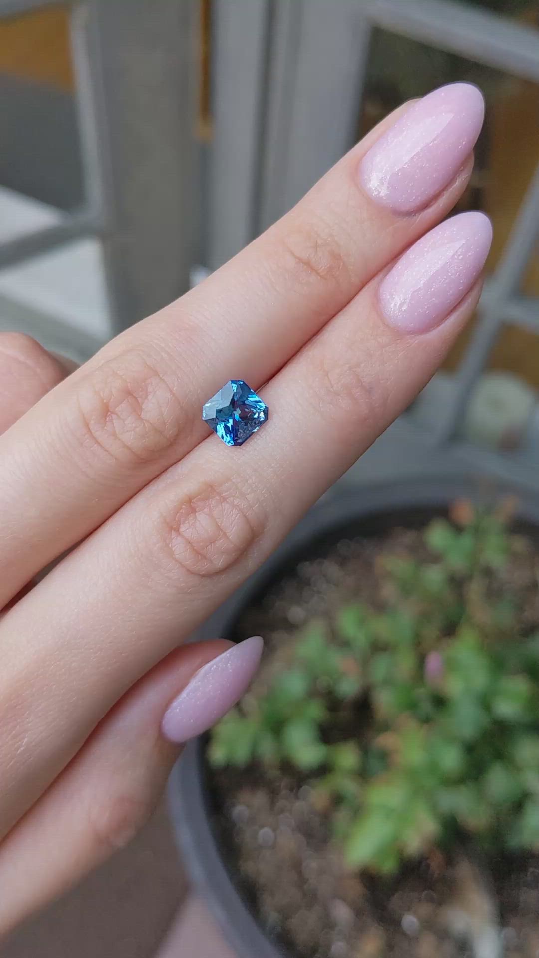 2.60 Ct. Blue Sapphire from Ceylon (Sri Lanka) Size Video