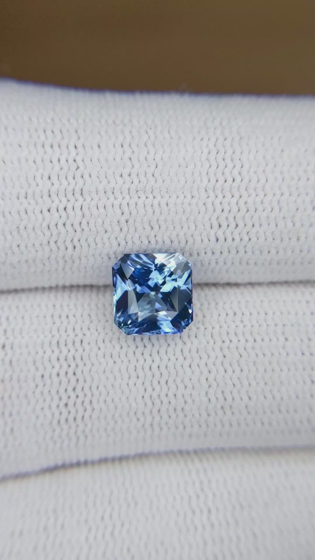 2.60 Ct. Blue Sapphire from Ceylon (Sri Lanka) Size Video