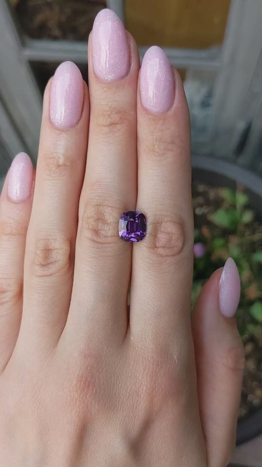 4.04 Ct. Purple Sapphire from Madagascar Size Video