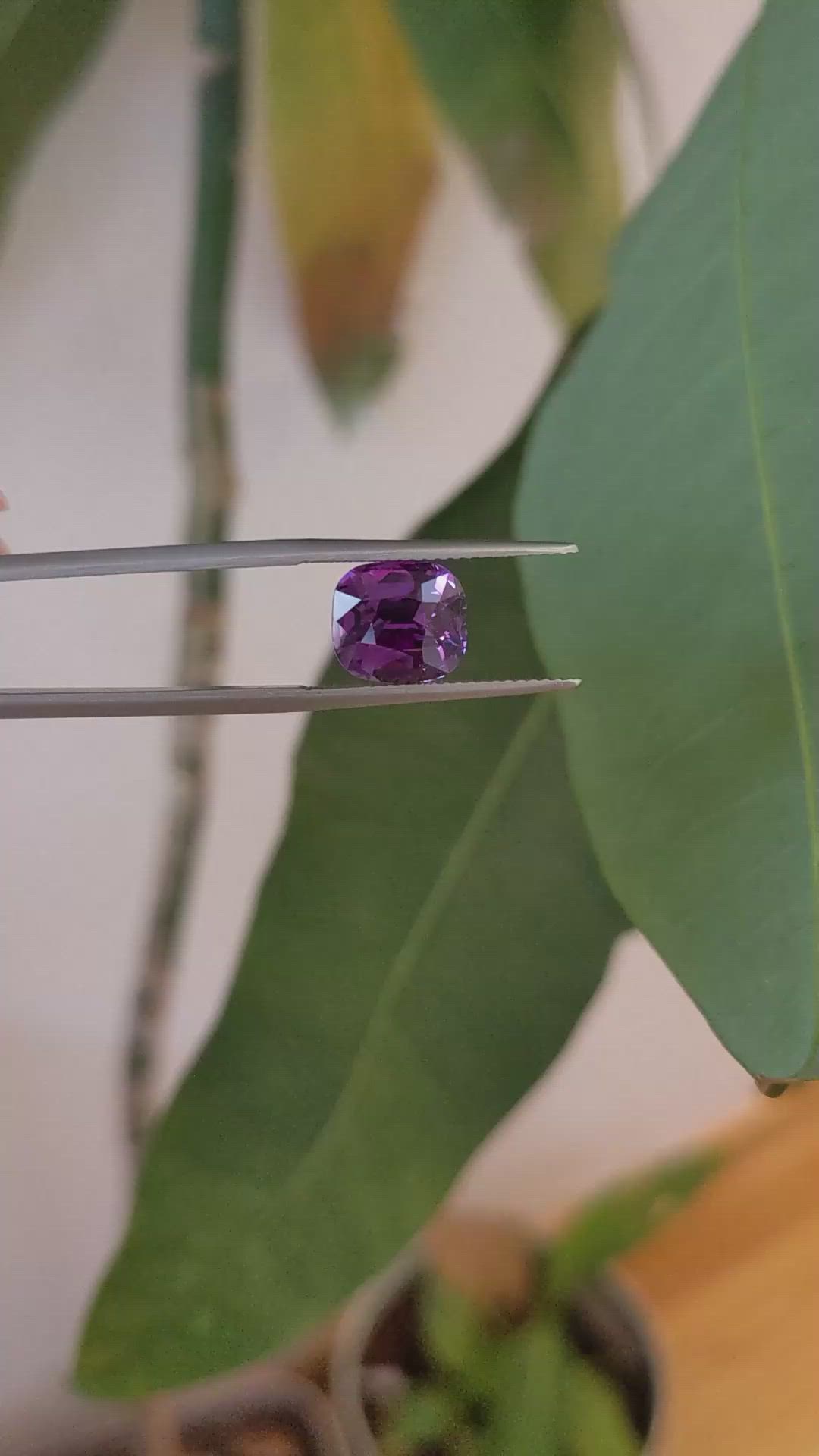 4.04 Ct. Purple Sapphire from Madagascar Size Video