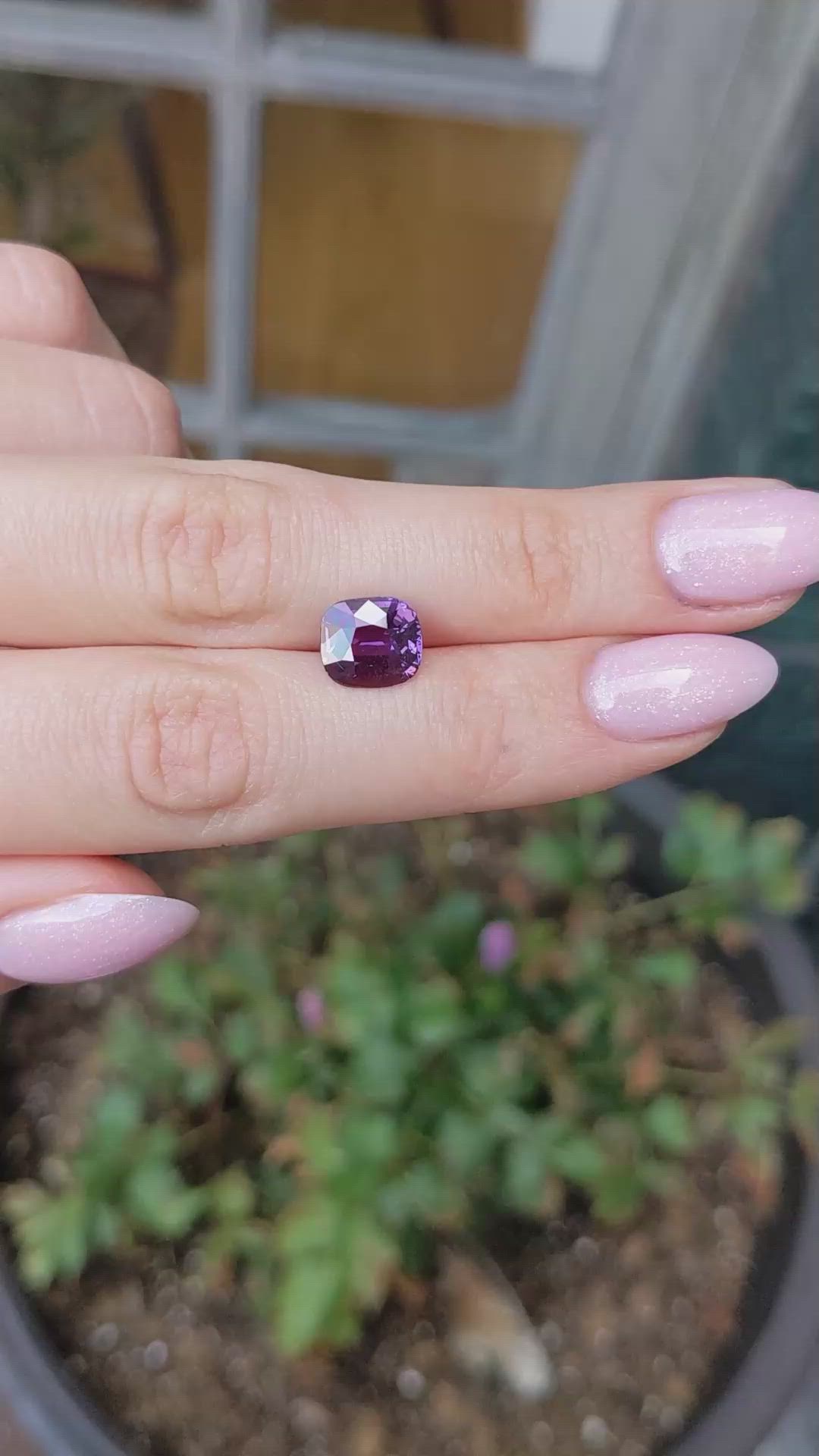 4.04 Ct. Purple Sapphire from Madagascar Size Video