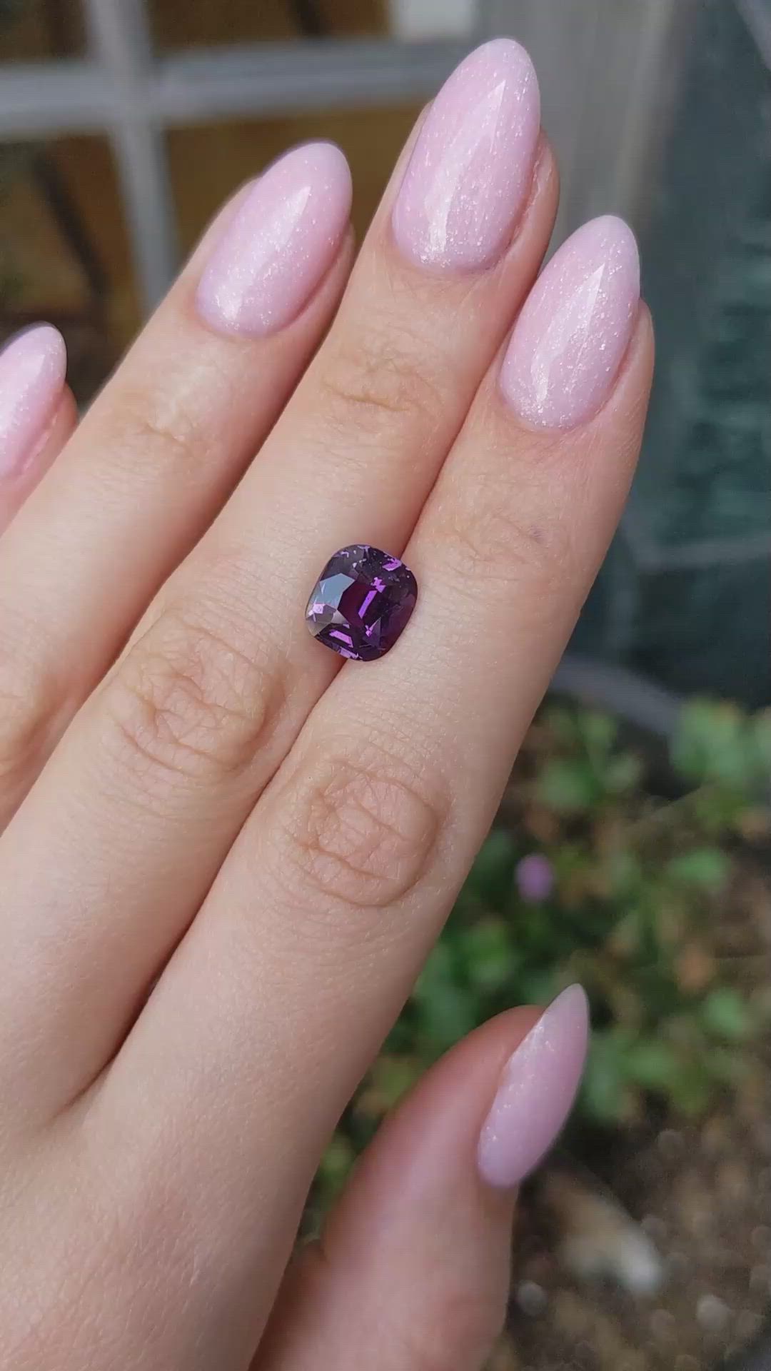 4.04 Ct. Purple Sapphire from Madagascar Size Video