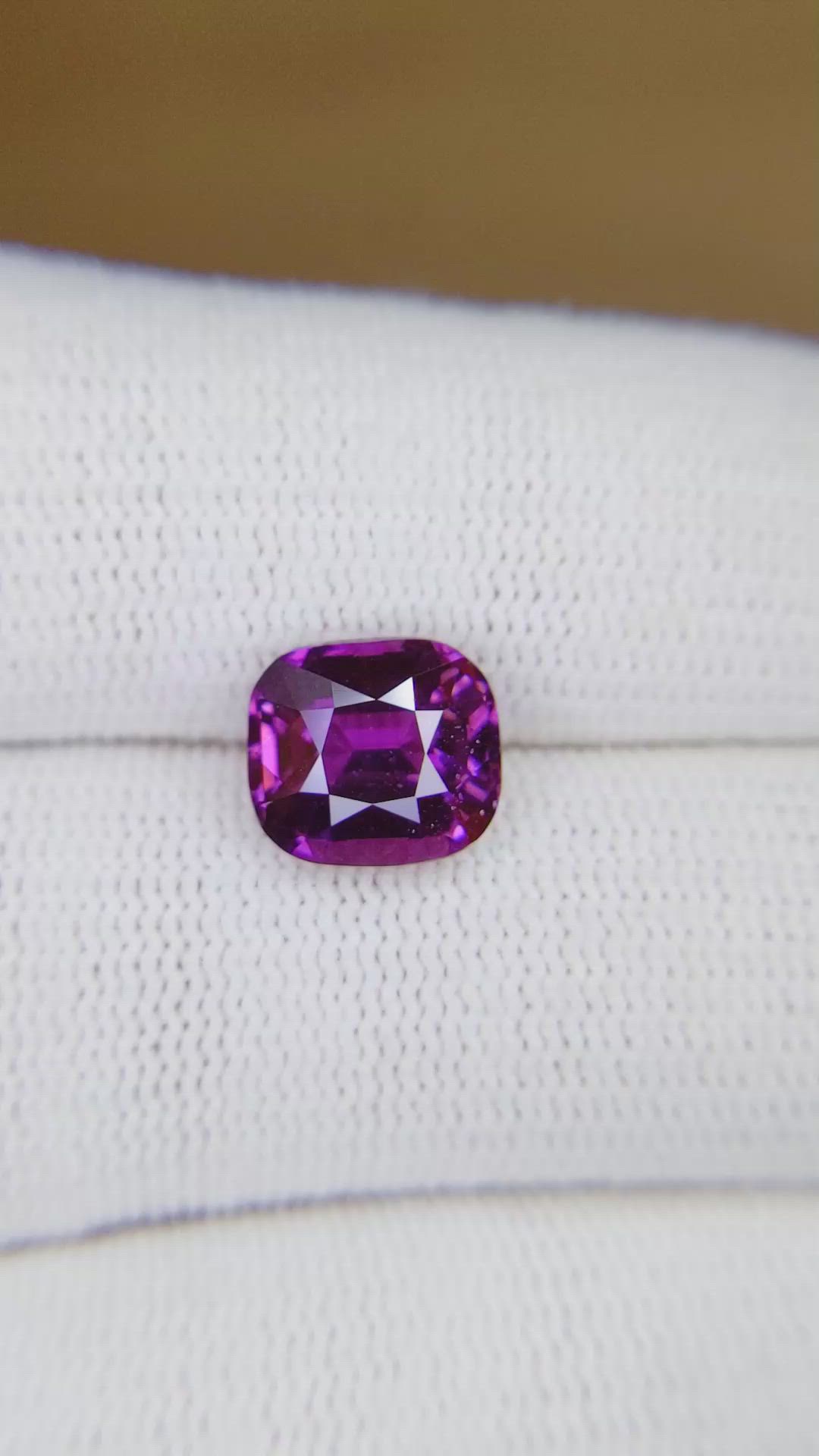 4.04 Ct. Purple Sapphire from Madagascar Size Video