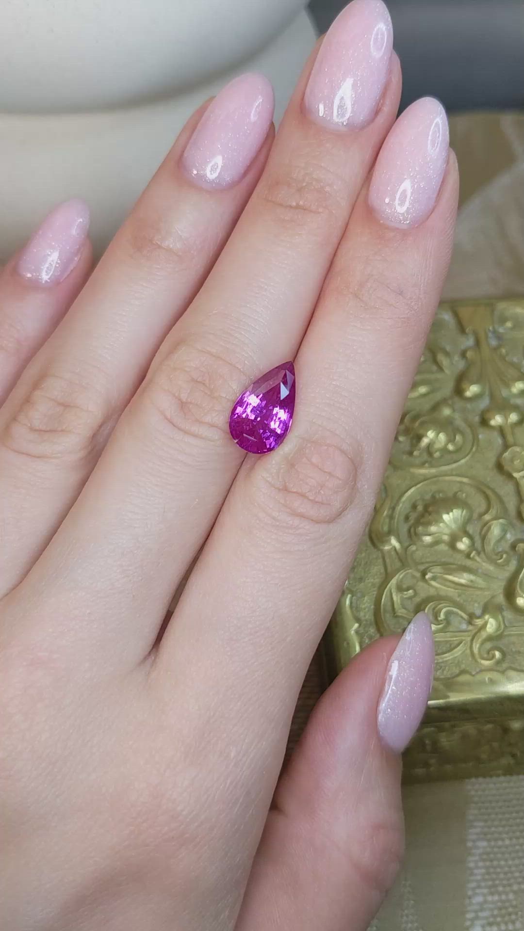 5.06 Ct. Pink Sapphire from Madagascar Size Video
