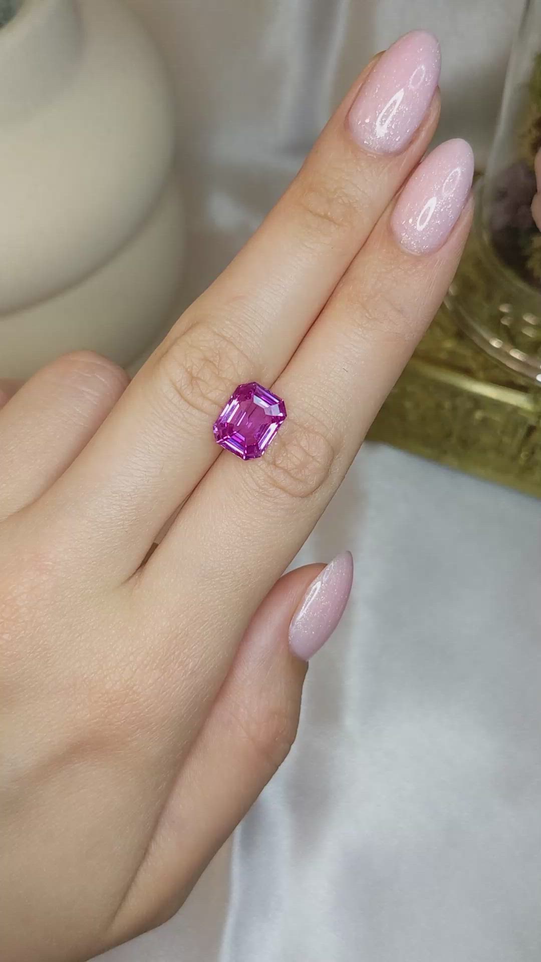 6.27 Ct. Pink Sapphire from Ceylon (Sri Lanka) Size Video