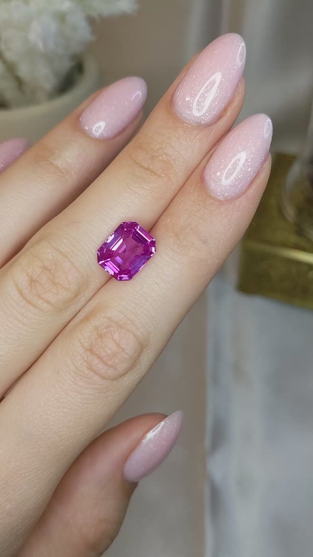 6.27 Ct. Pink Sapphire from Ceylon (Sri Lanka) Size Video