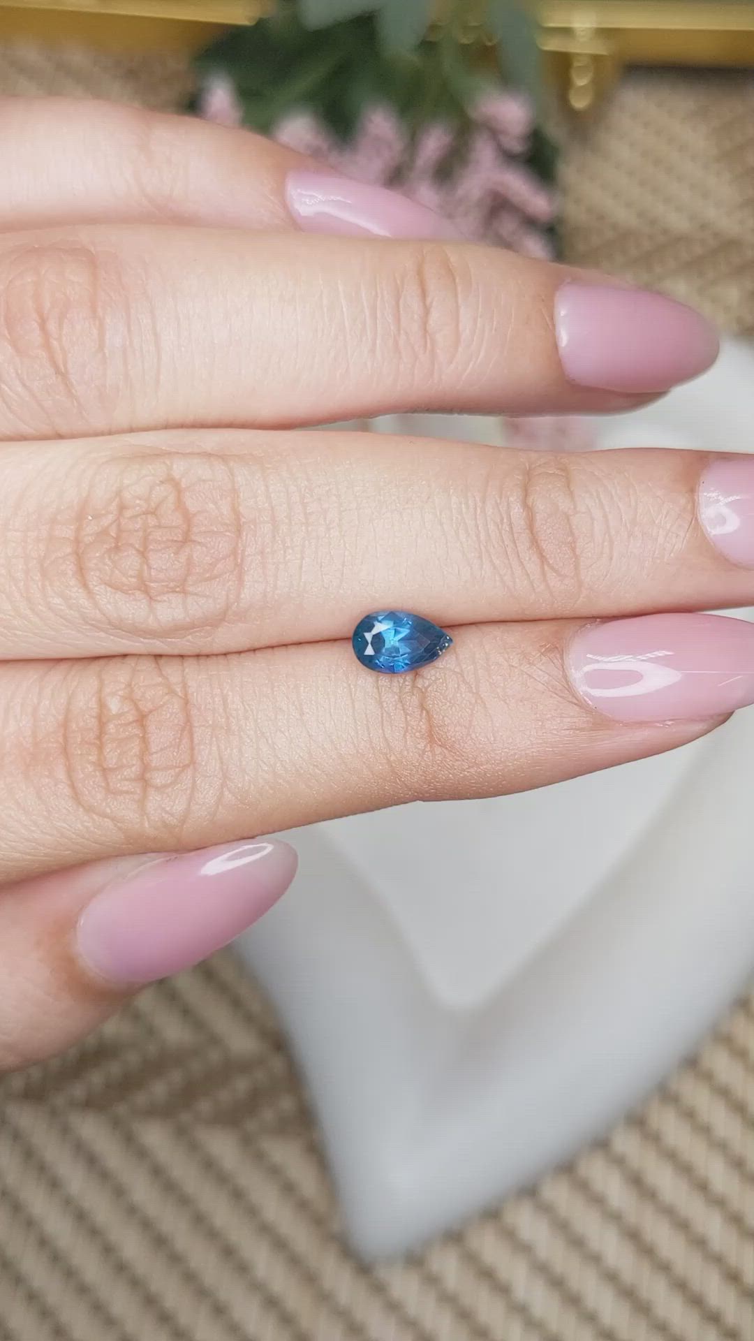 0.84 Ct. Blue Sapphire from Madagascar Size Video