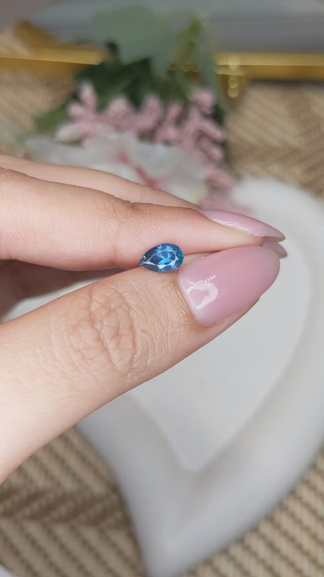 0.84 Ct. Blue Sapphire from Madagascar Size Video