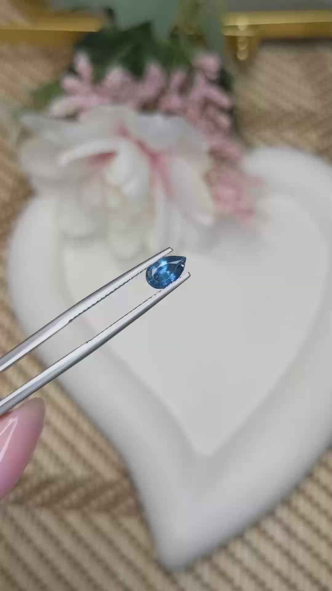 0.84 Ct. Blue Sapphire from Madagascar Size Video