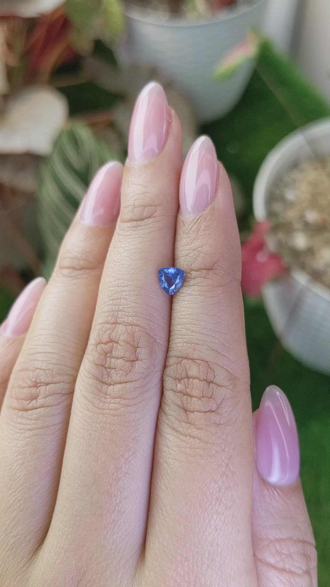 0.63 Ct. Blue Sapphire from Madagascar Size Video