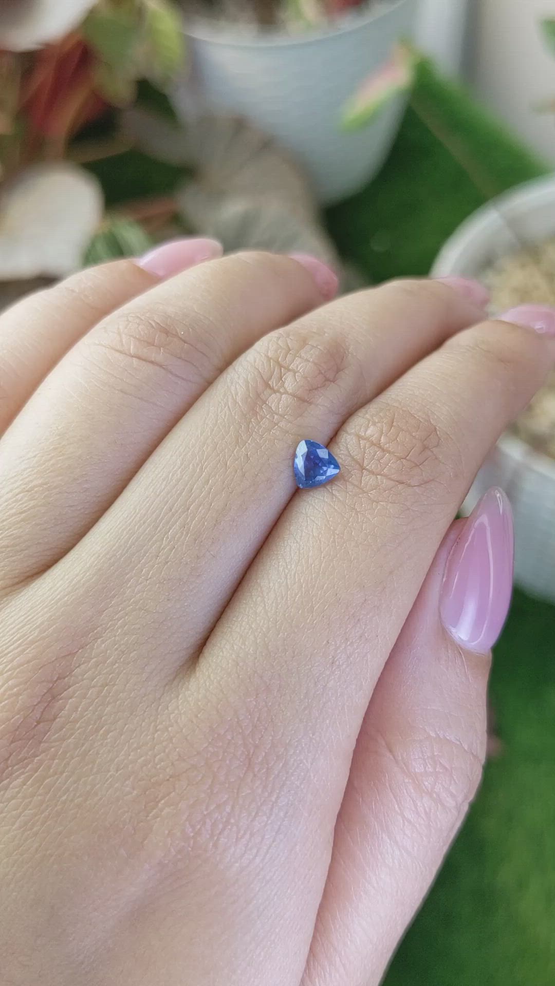 0.63 Ct. Blue Sapphire from Madagascar Size Video