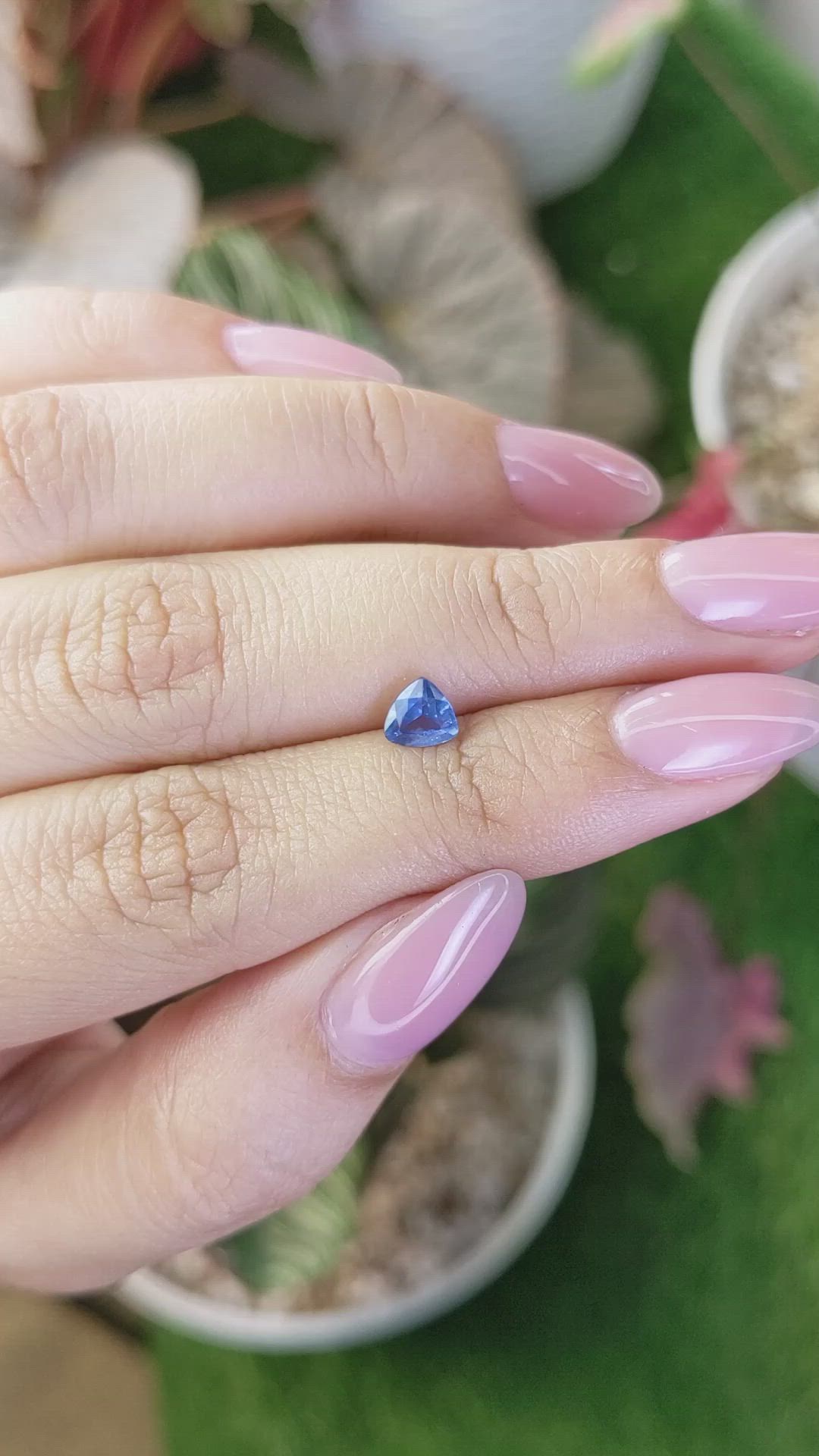 0.63 Ct. Blue Sapphire from Madagascar Size Video