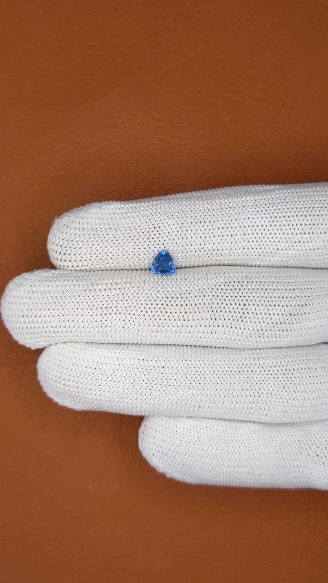0.63 Ct. Blue Sapphire from Madagascar Size Video
