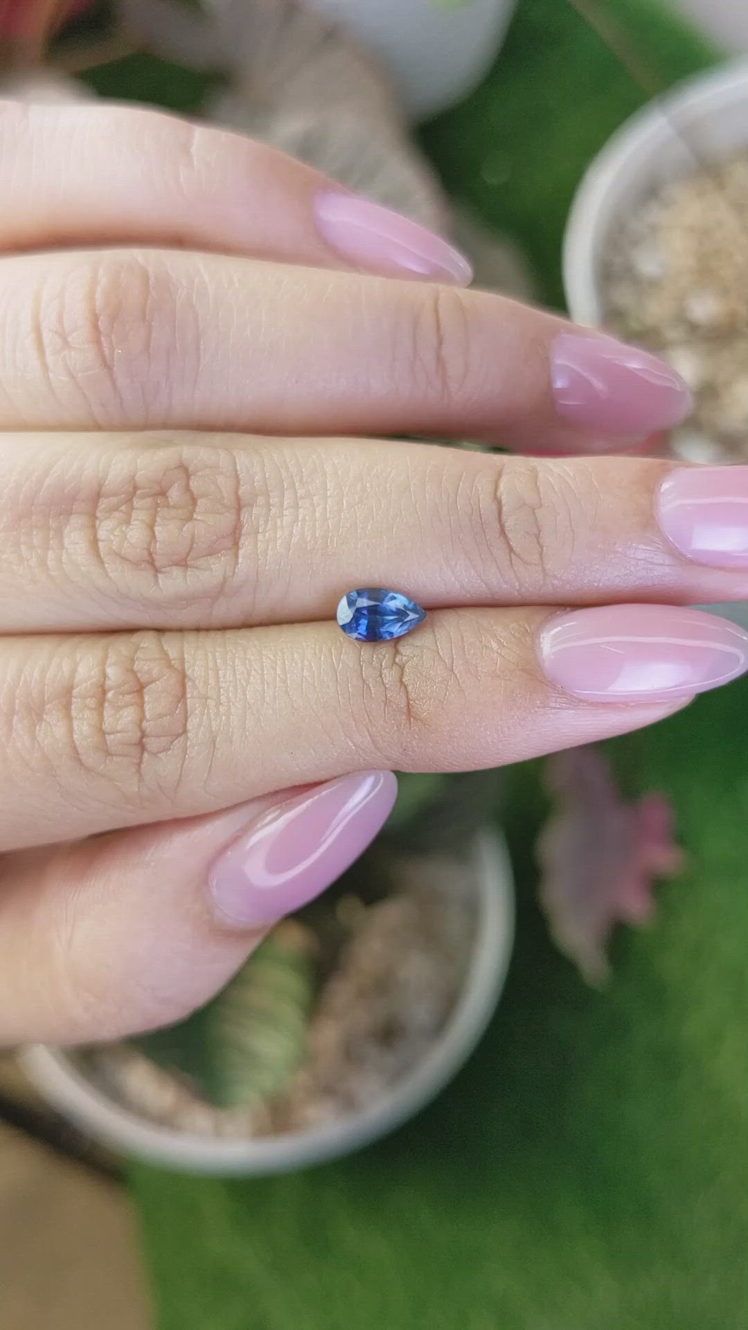 0.80 Ct. Blue Sapphire from Madagascar Size Video