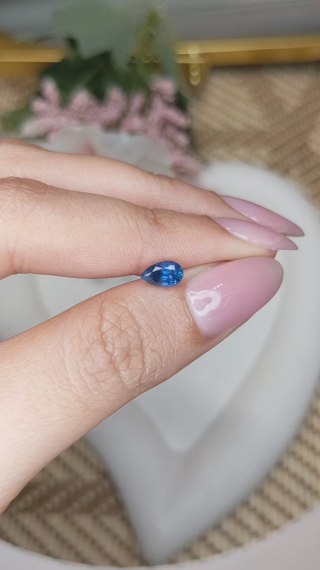 0.80 Ct. Blue Sapphire from Madagascar Size Video