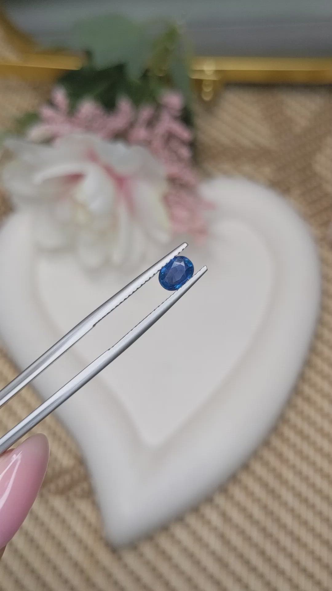 0.65 Ct. Blue Sapphire from Madagascar Size Video