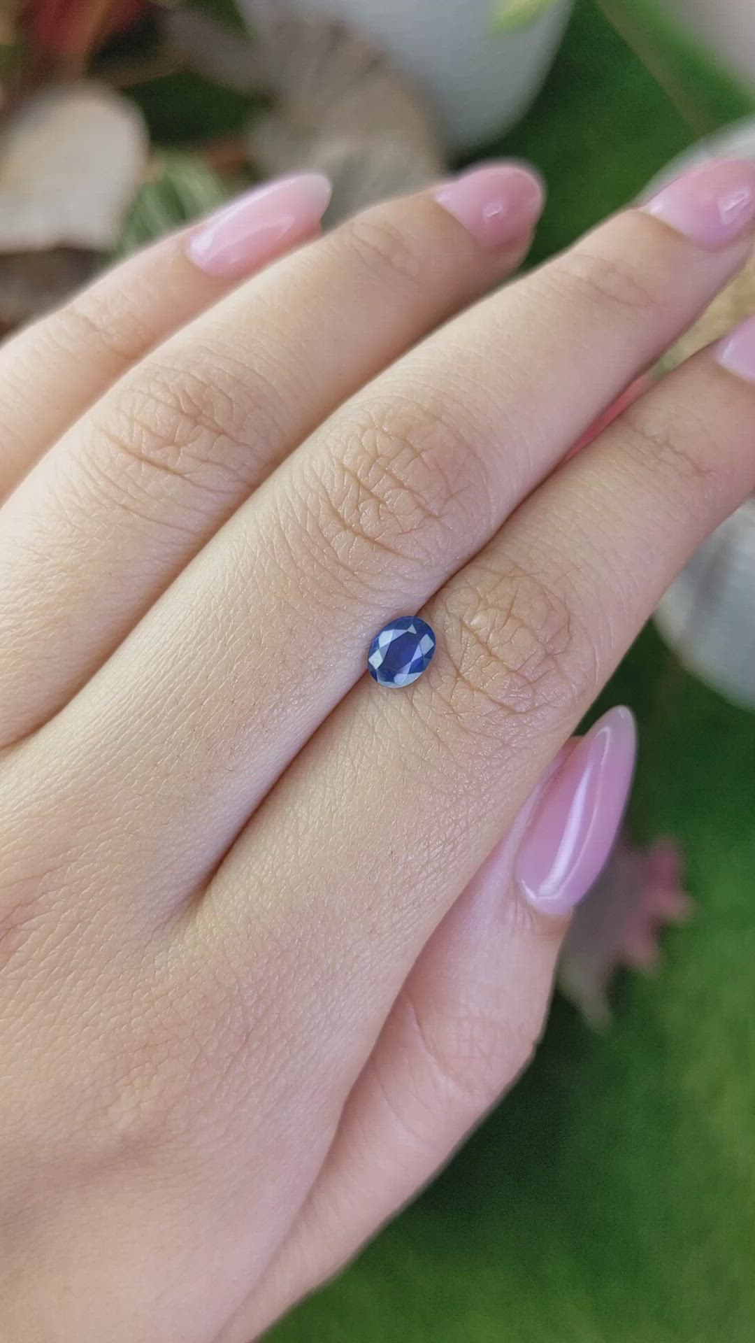 0.65 Ct. Blue Sapphire from Madagascar Size Video