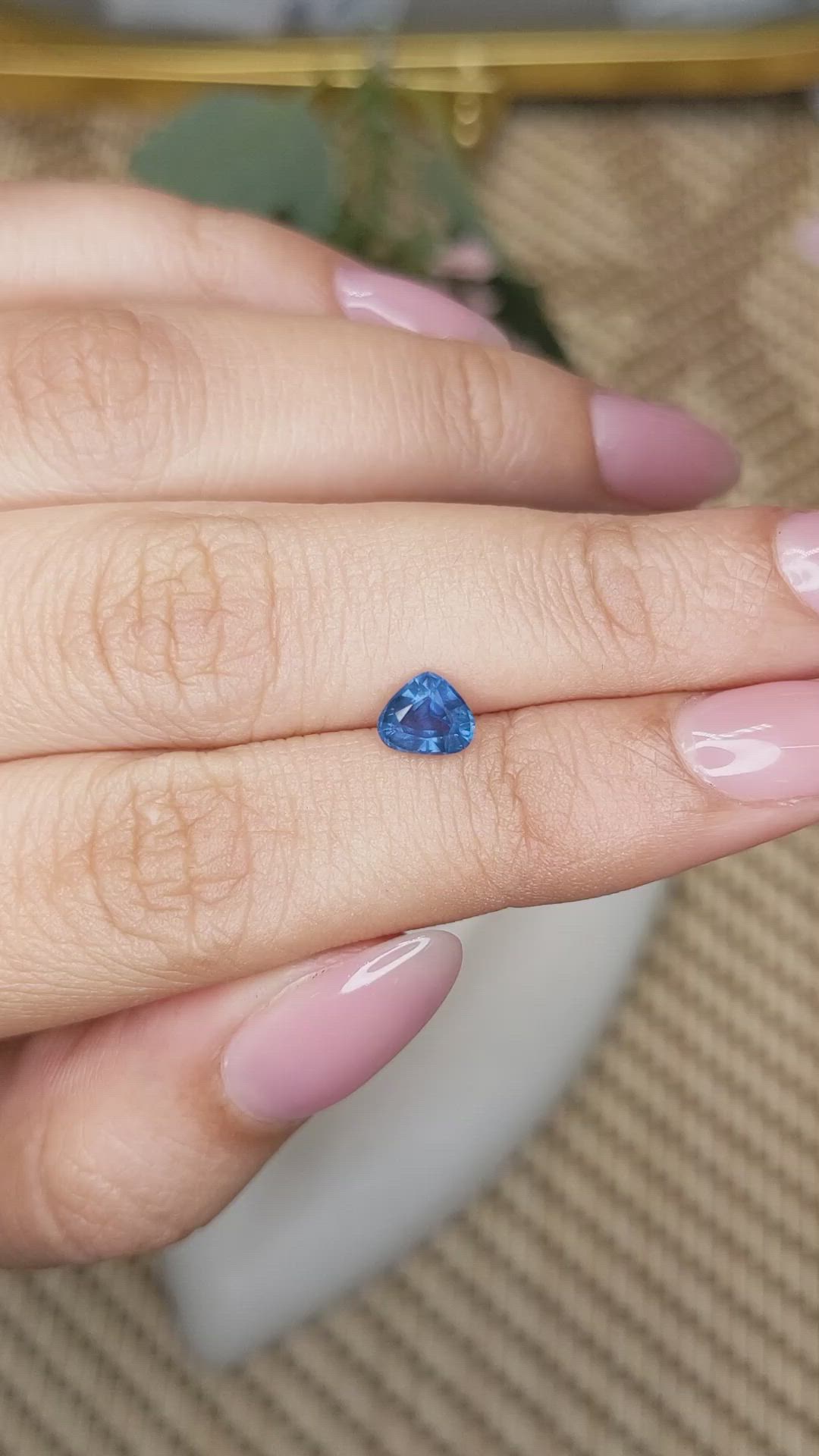 0.76 Ct. Blue Sapphire from Madagascar Size Video