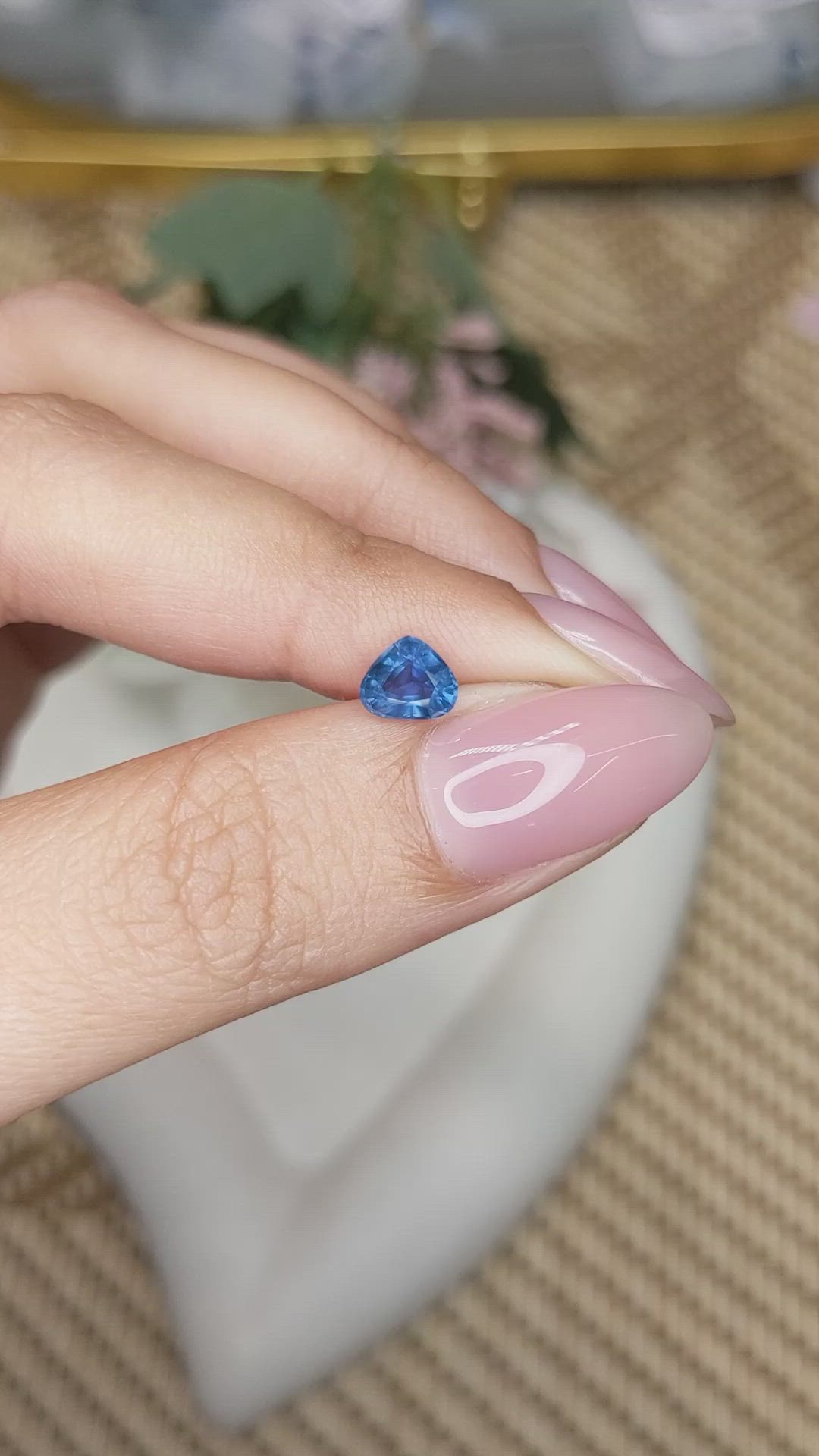 0.76 Ct. Blue Sapphire from Madagascar Size Video
