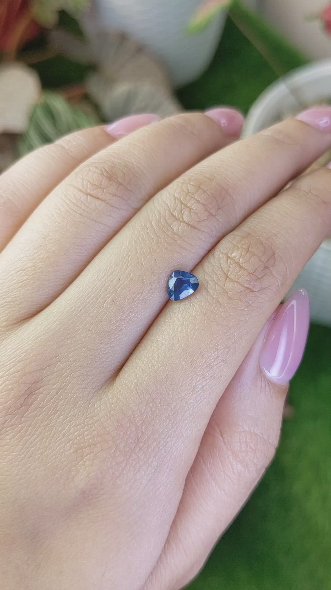 0.76 Ct. Blue Sapphire from Madagascar Size Video