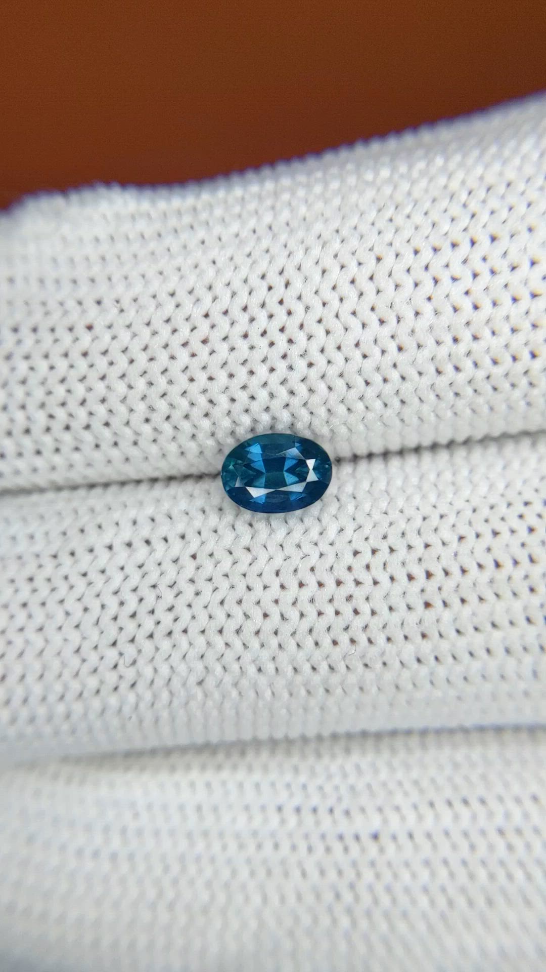 0.81 Ct. Greenish Blue Sapphire from Madagascar Size Video