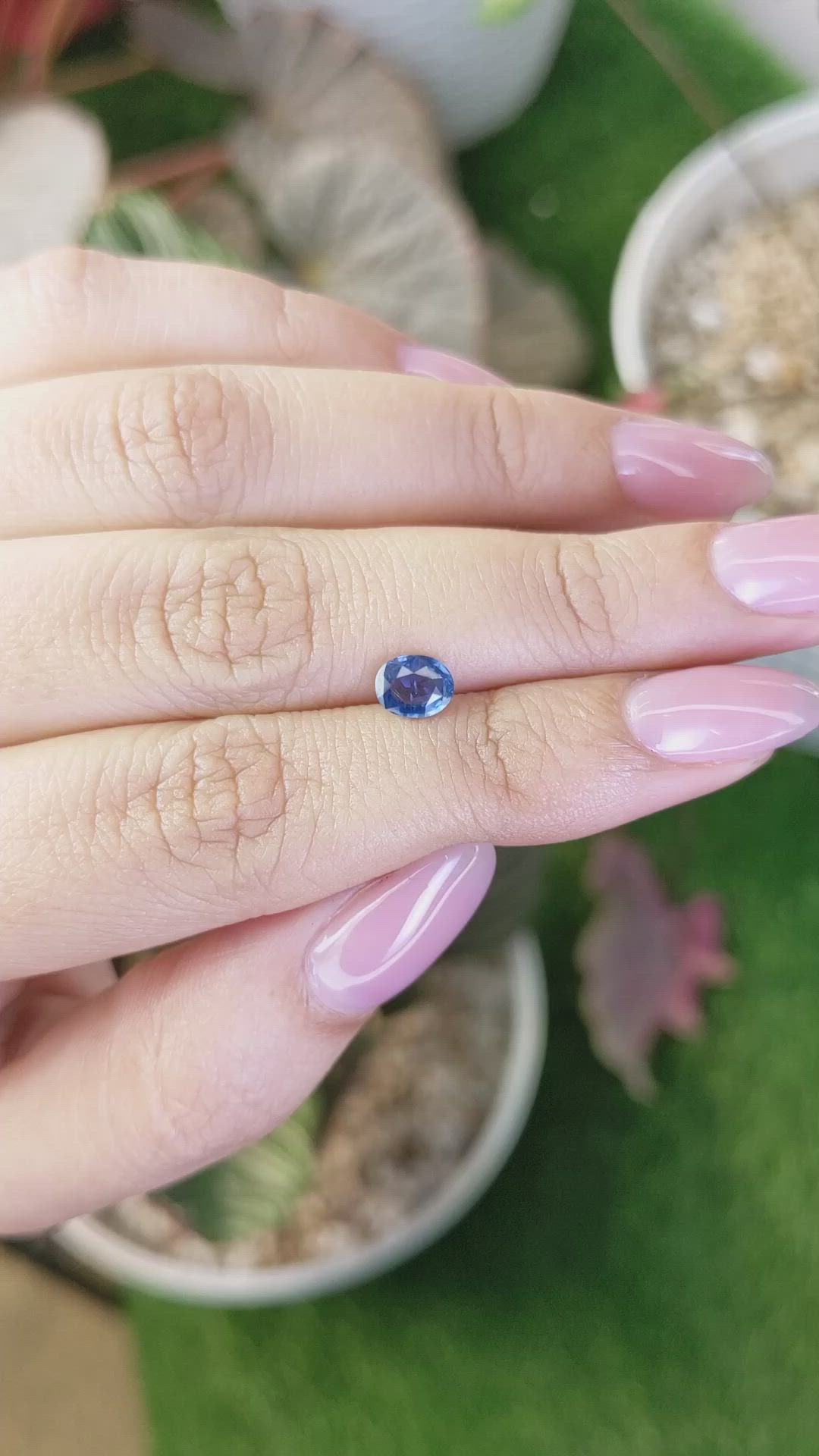 0.76 Ct. Blue Sapphire from Madagascar Size Video