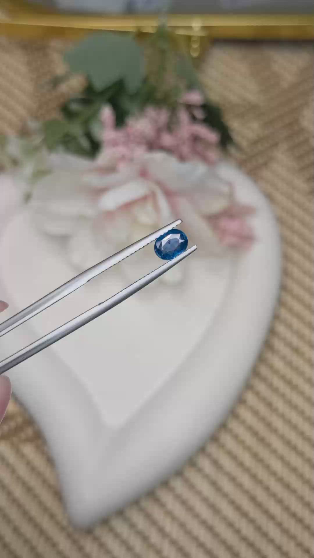 0.76 Ct. Blue Sapphire from Madagascar Size Video