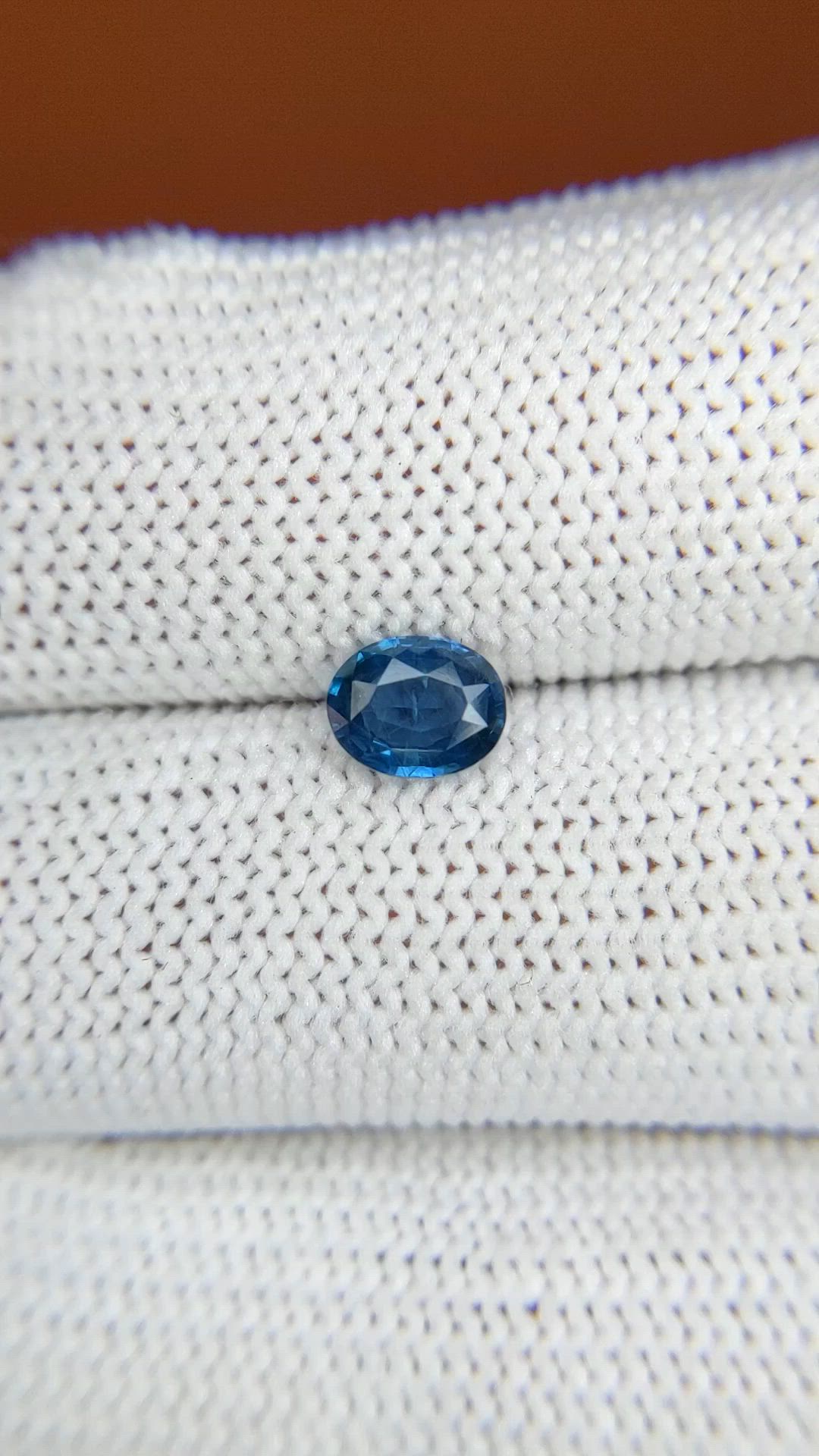 0.76 Ct. Blue Sapphire from Madagascar Size Video