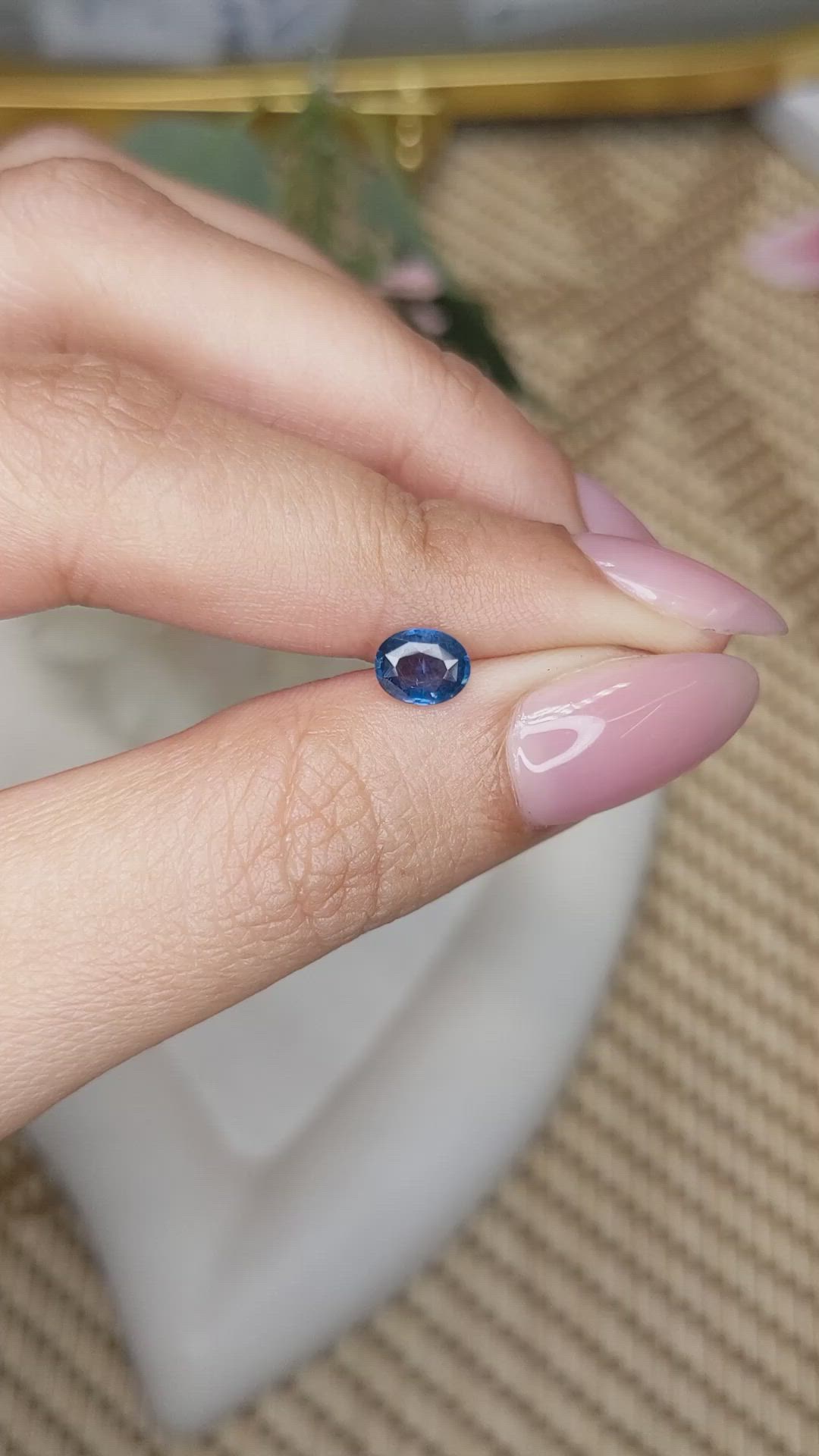 0.76 Ct. Blue Sapphire from Madagascar Size Video