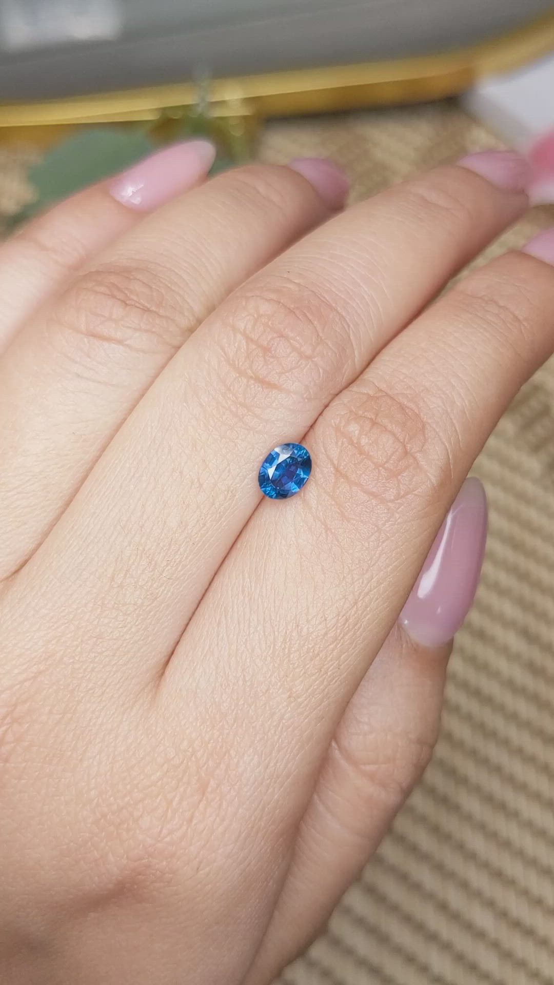 0.83 Ct. Blue Sapphire from Madagascar Size Video