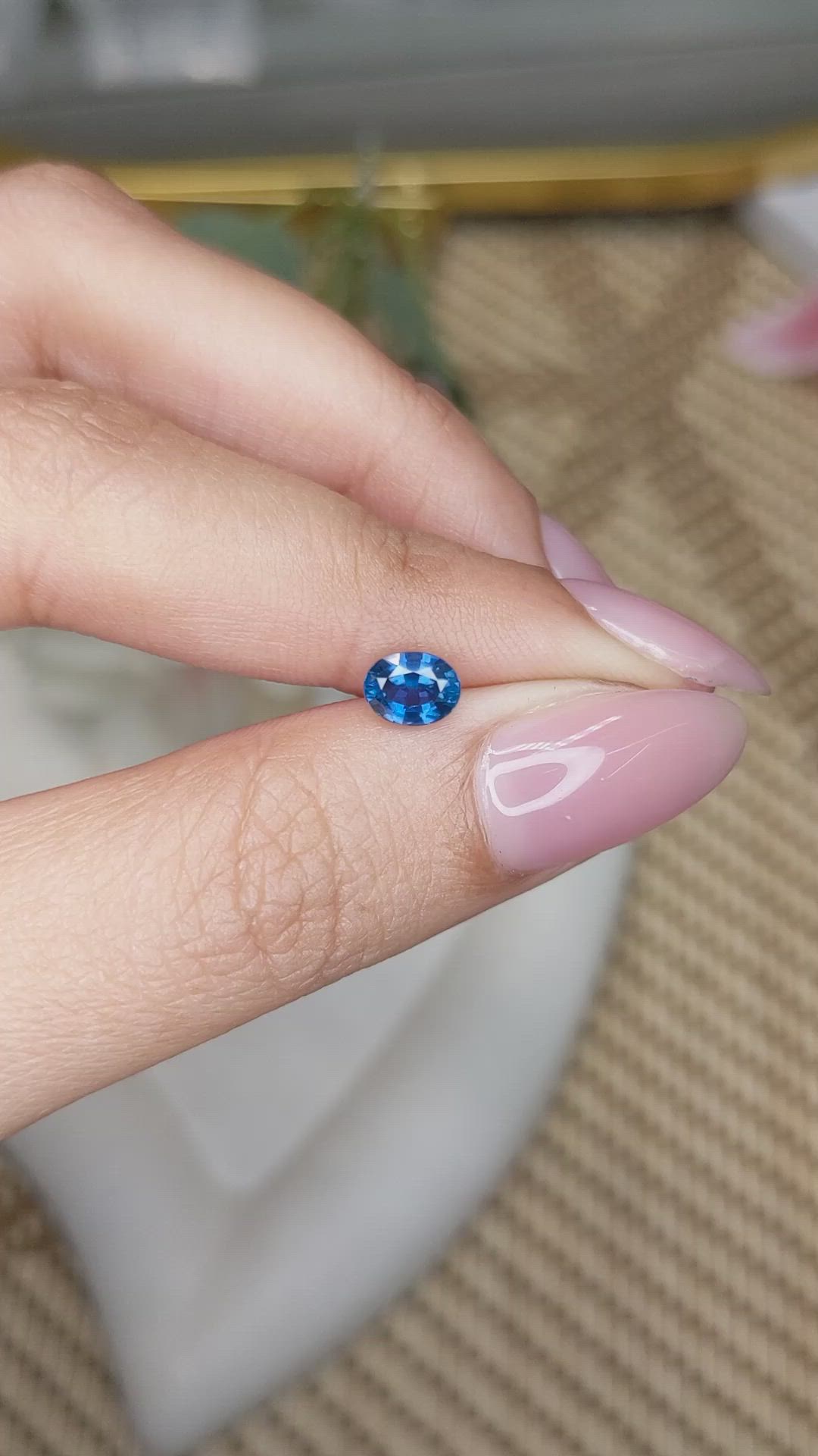 0.83 Ct. Blue Sapphire from Madagascar Size Video