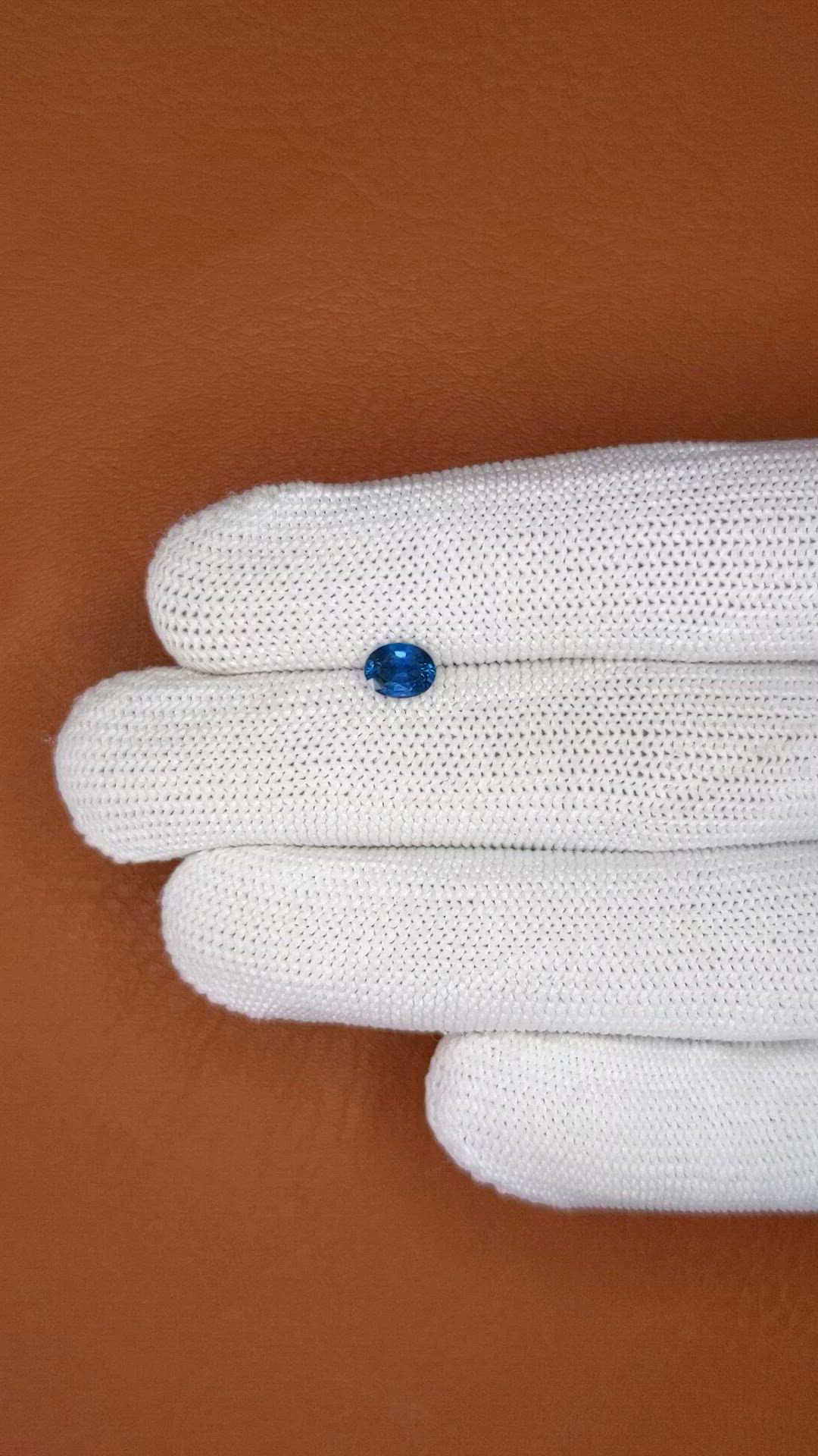 0.83 Ct. Blue Sapphire from Madagascar Size Video